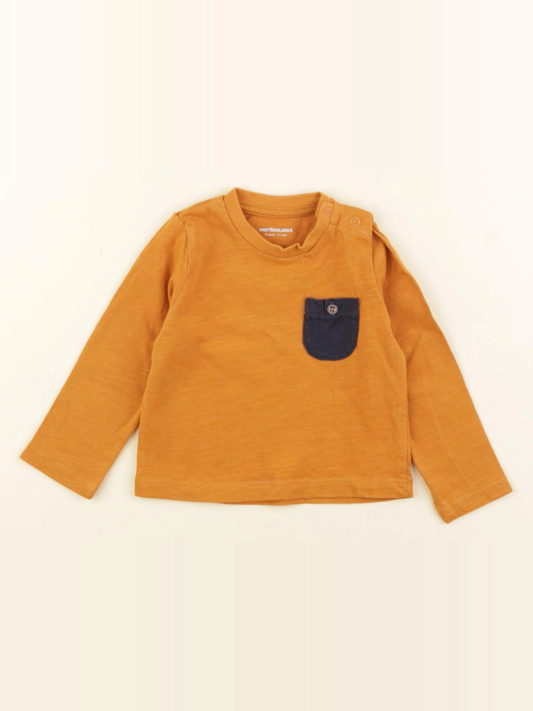 Vertbaudet - tee-shirt orange - 9 mois