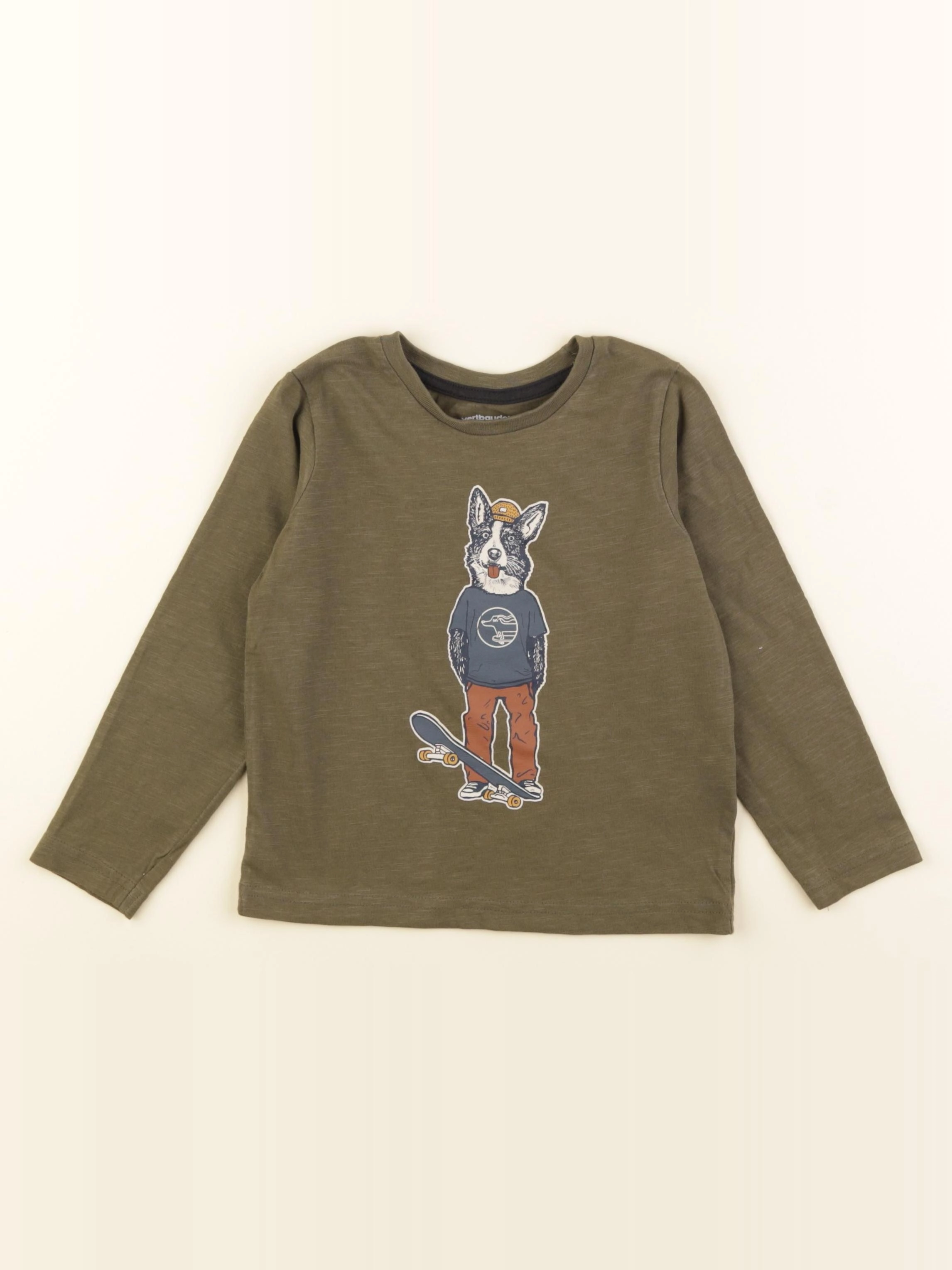 Vertbaudet - tee-shirt vert - 4 ans