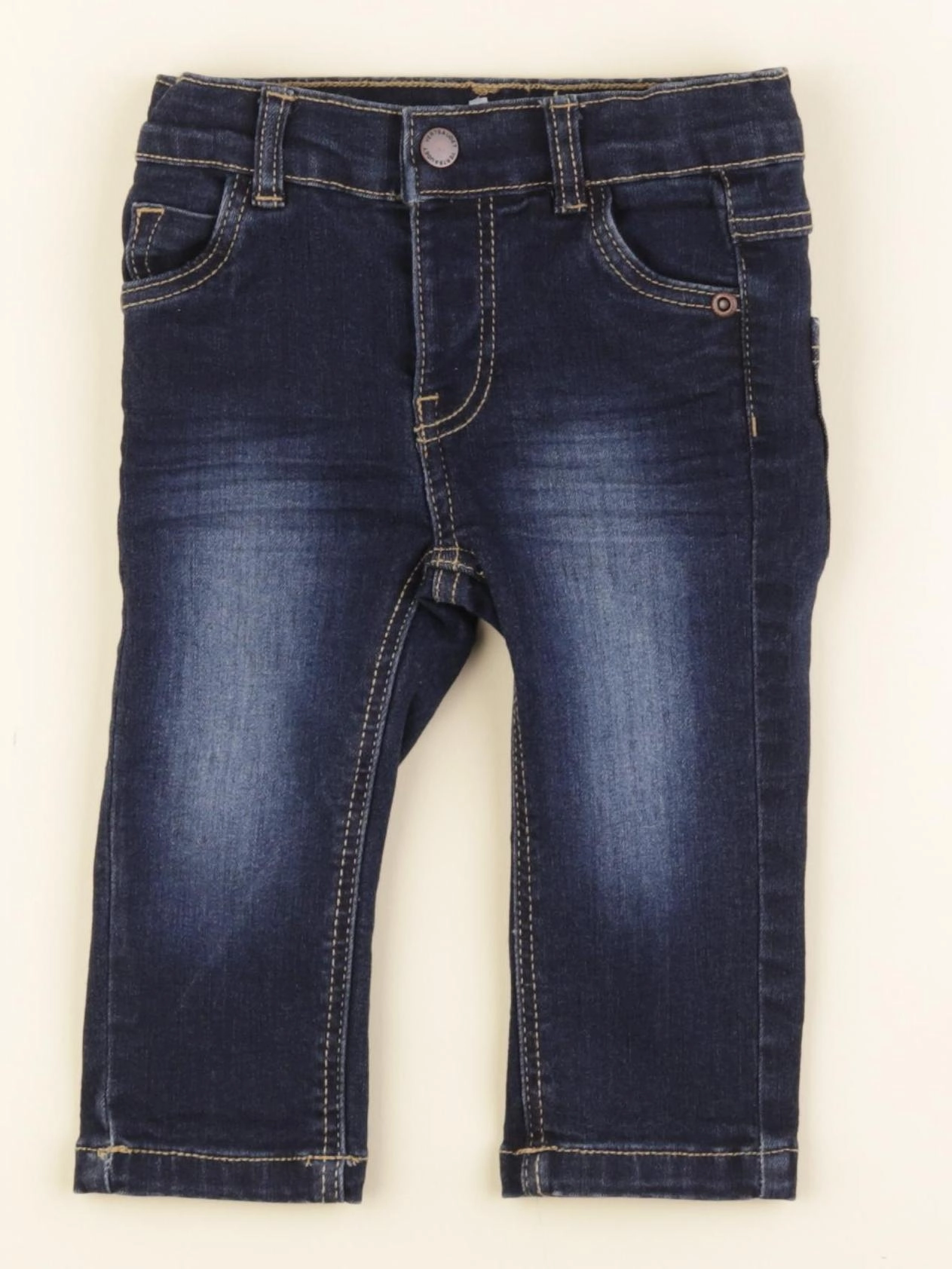 Vertbaudet - jean bleu - 9 mois