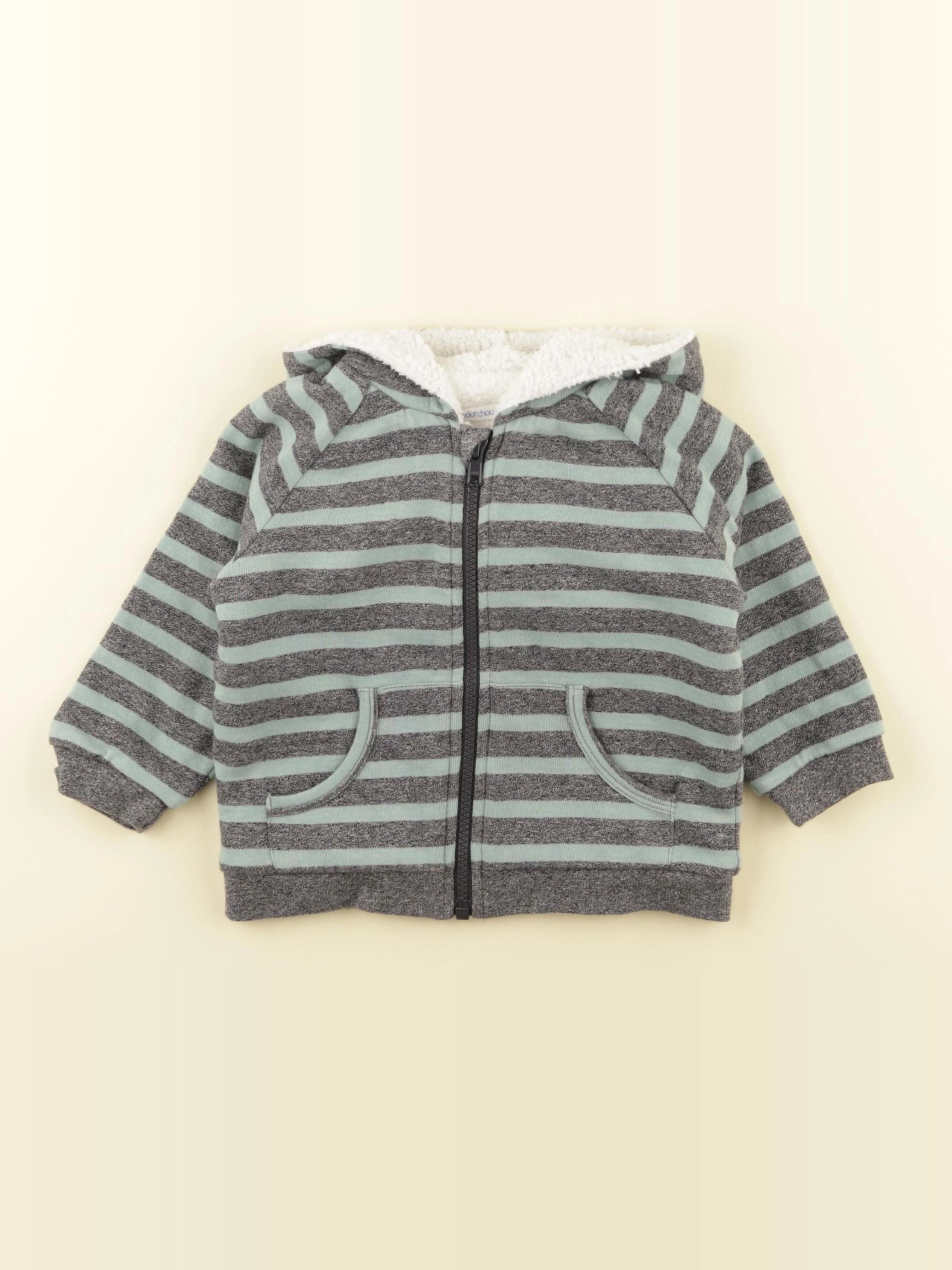 Boutchou - sweat gris, bleu - 18 mois