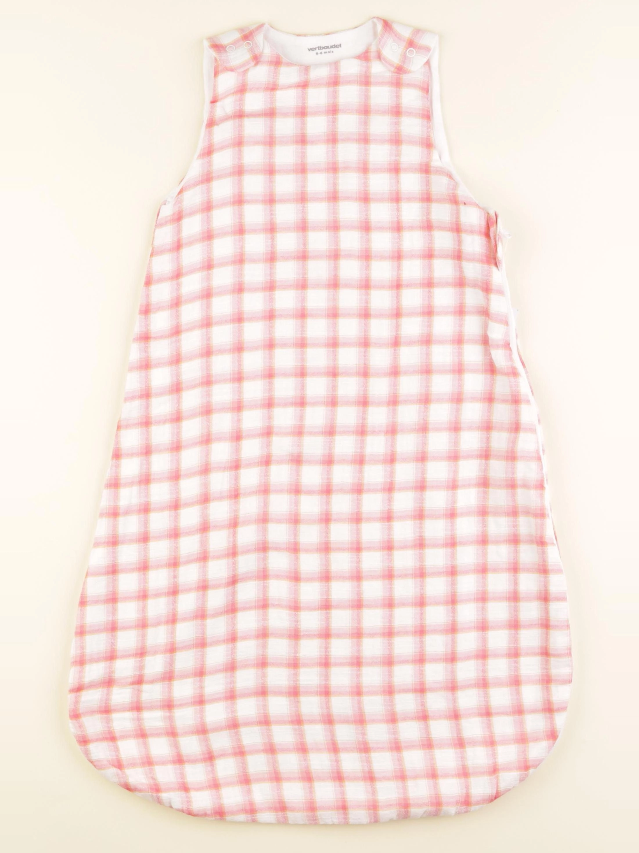 Vertbaudet - gigoteuse TOG 1 blanc, rose - 0/6 mois