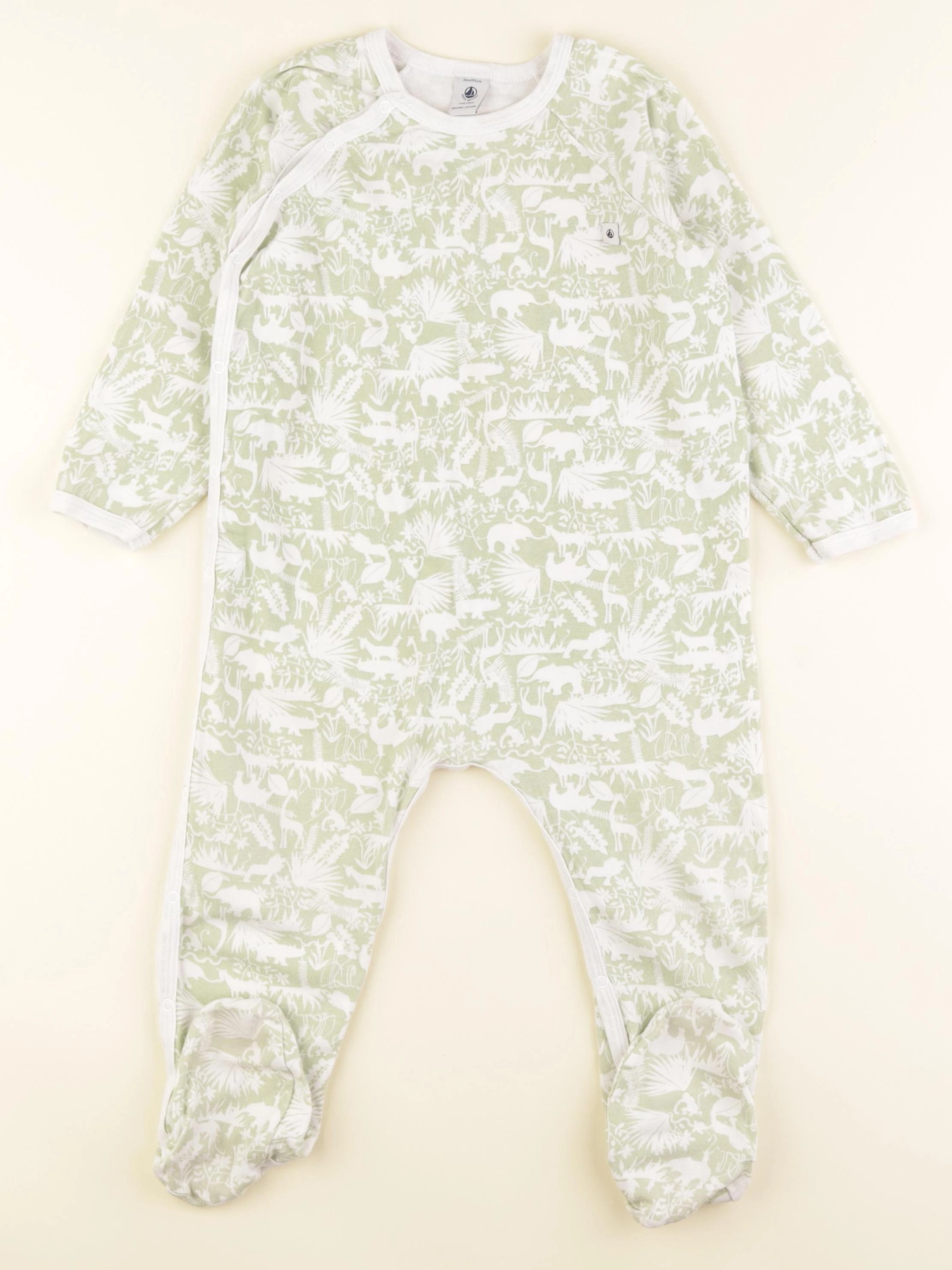 Petit Bateau - pyjama coton vert - 3 ans