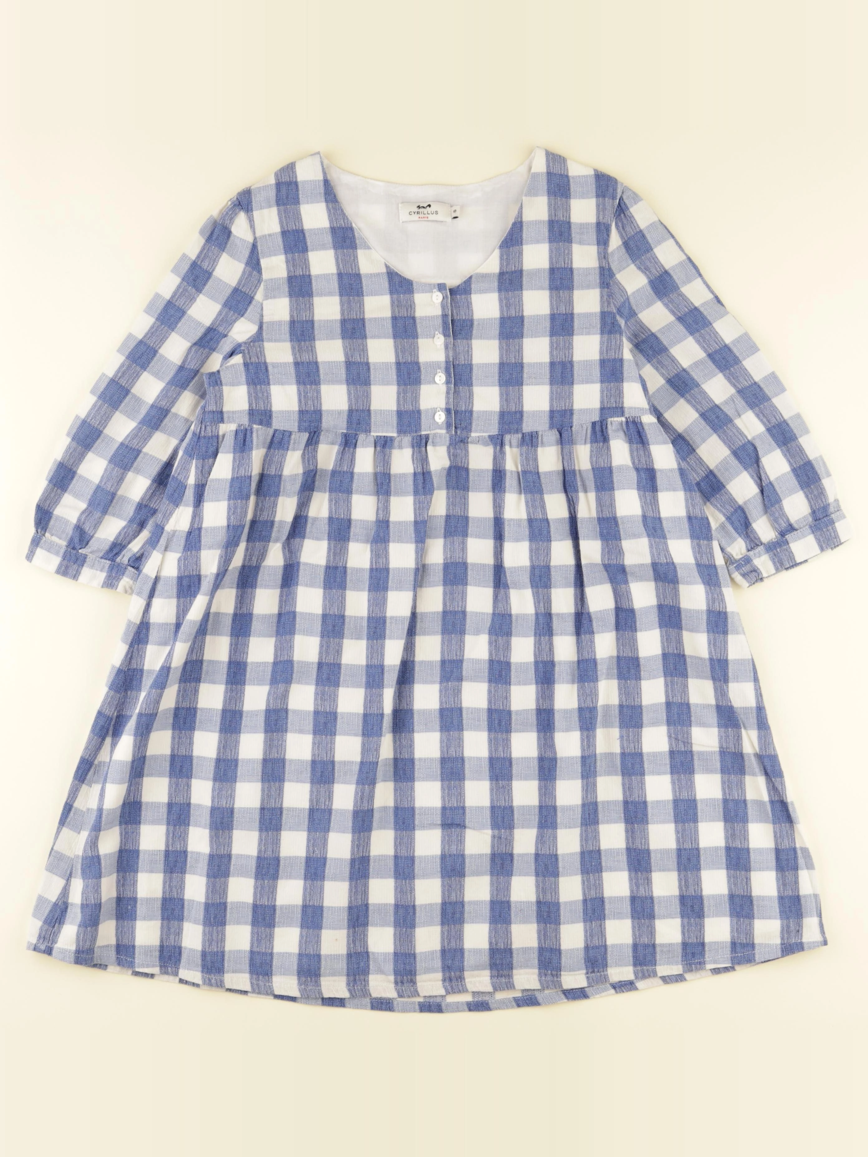 Cyrillus - robe bleu, blanc - 10 ans