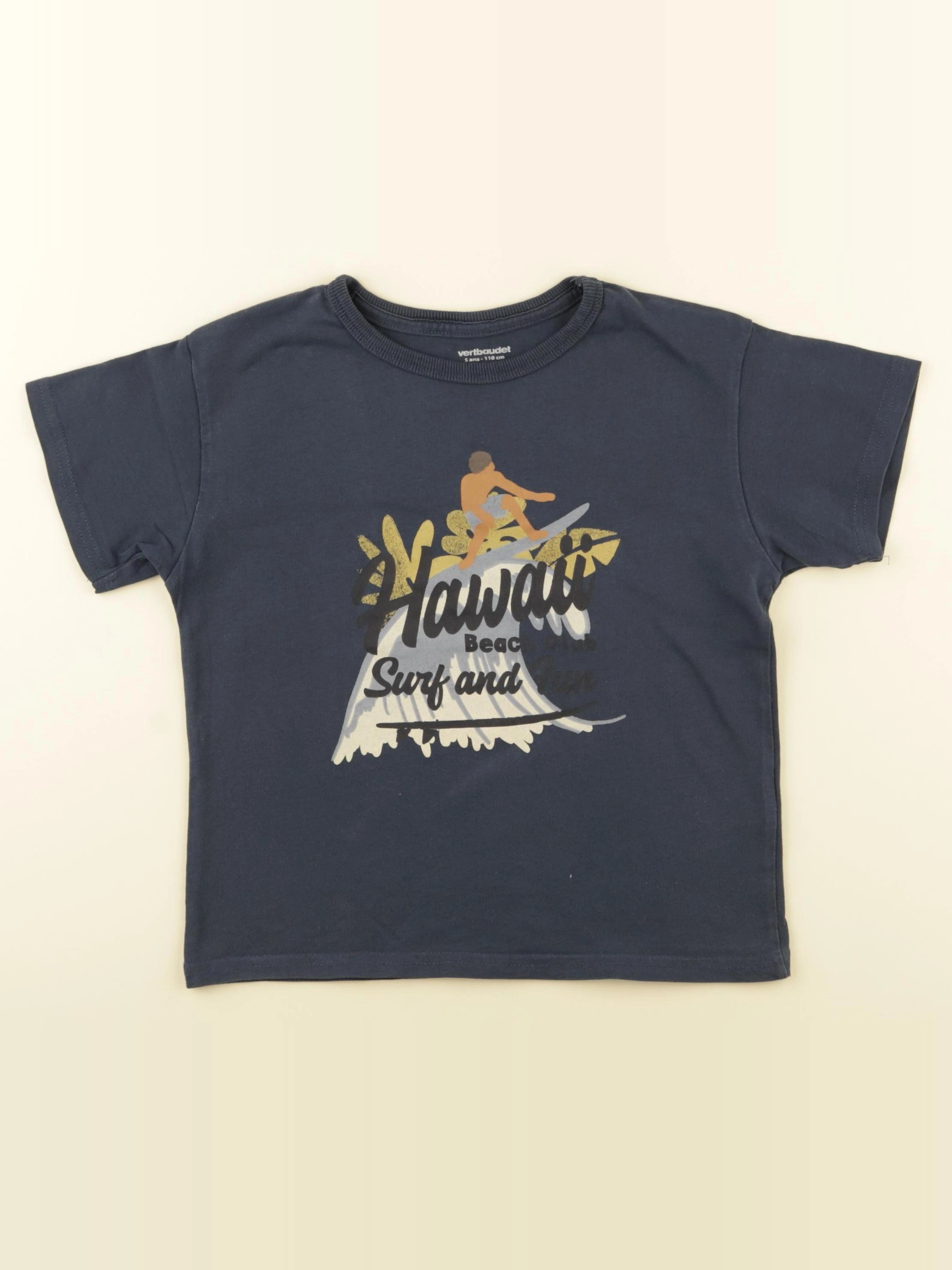 Vertbaudet - tee-shirt bleu - 5 ans