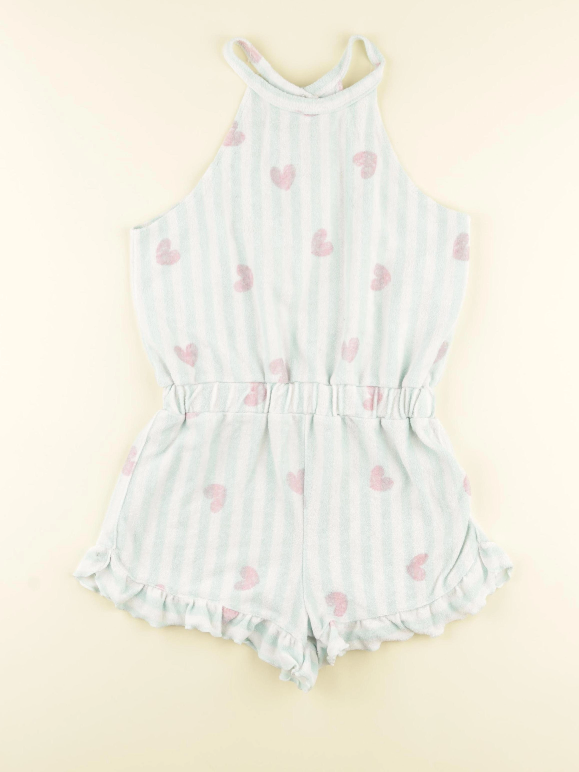 Vertbaudet - combinaison blanc, vert - 10 ans