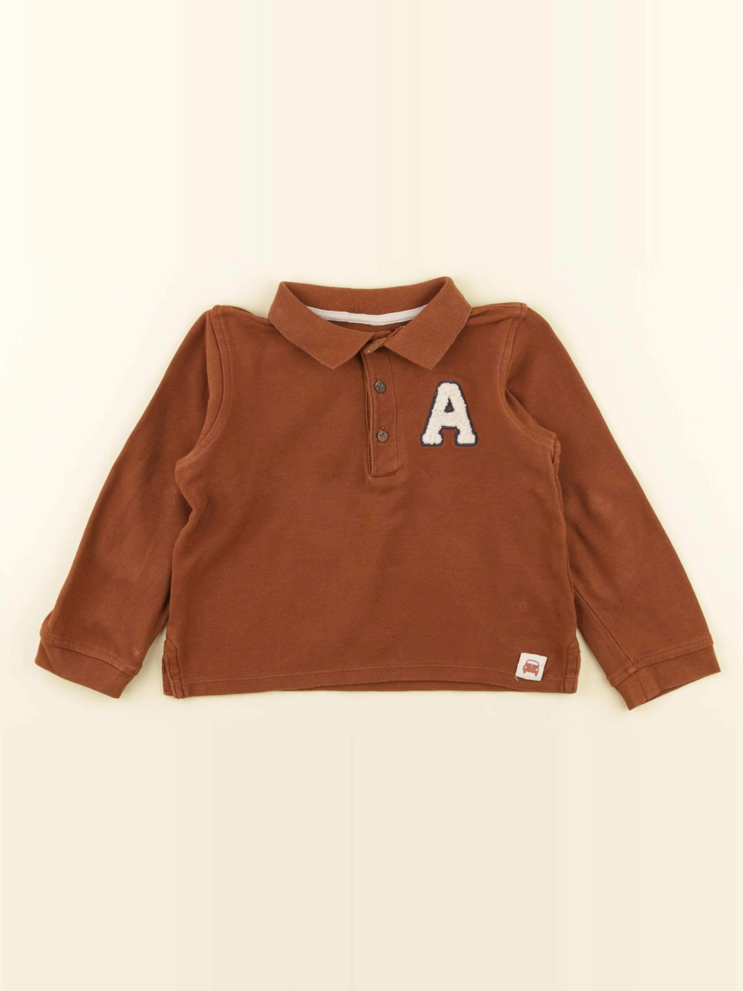Vertbaudet - polo marron - 3 ans