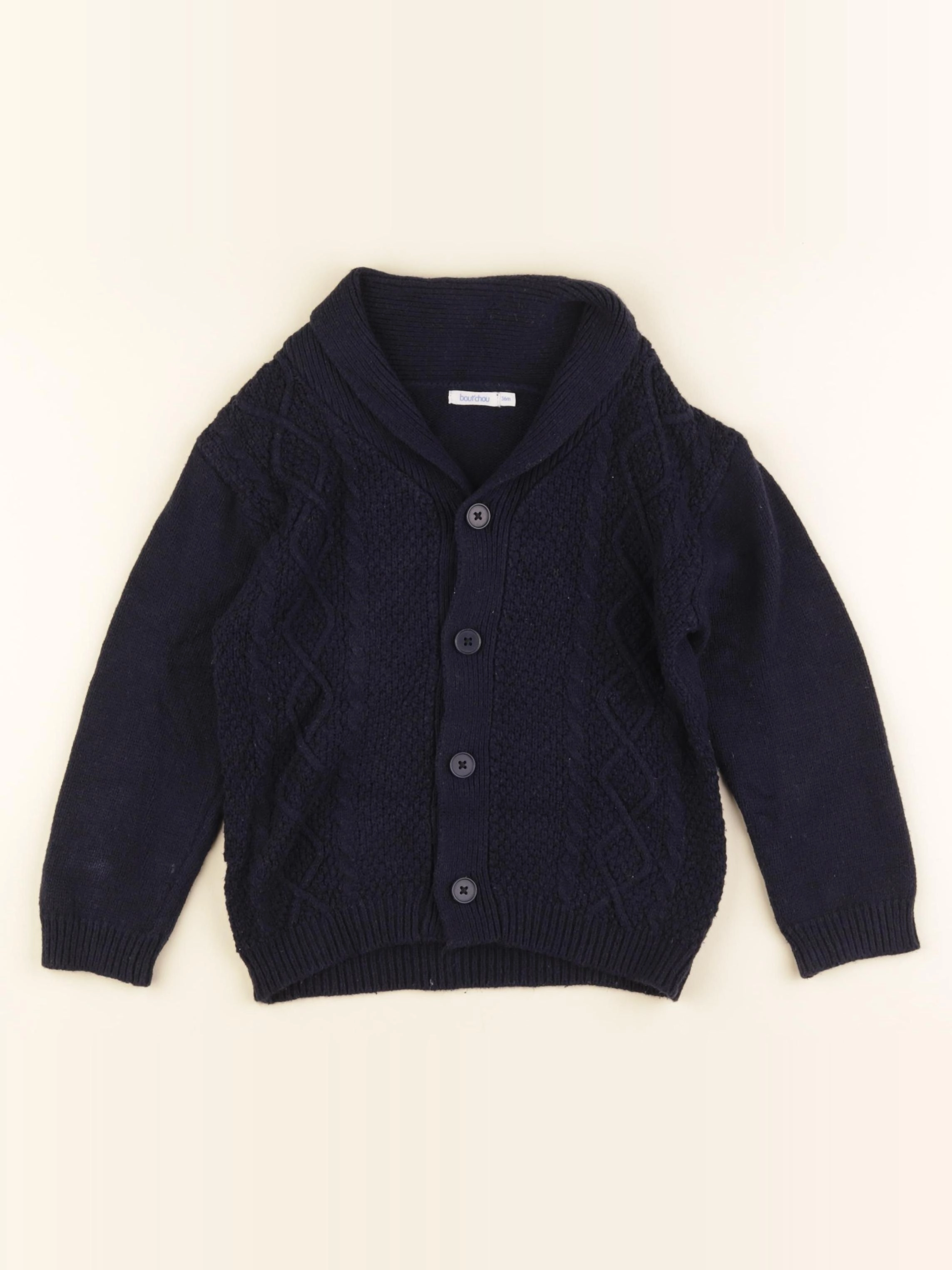 Boutchou - gilet bleu - 36 mois