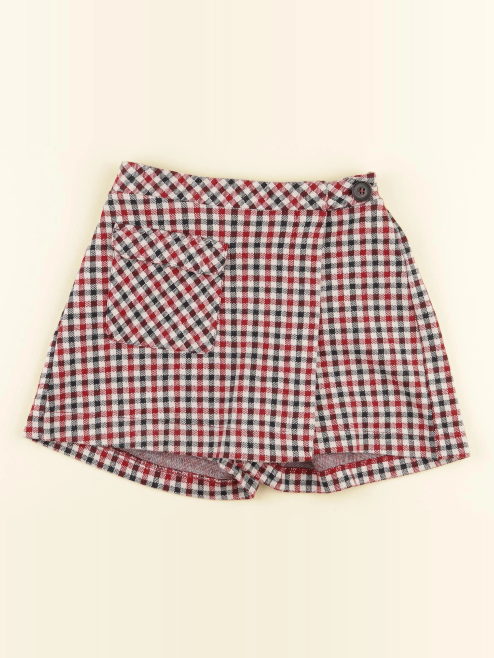 Zara - jupe short bleu, rouge - 9 ans