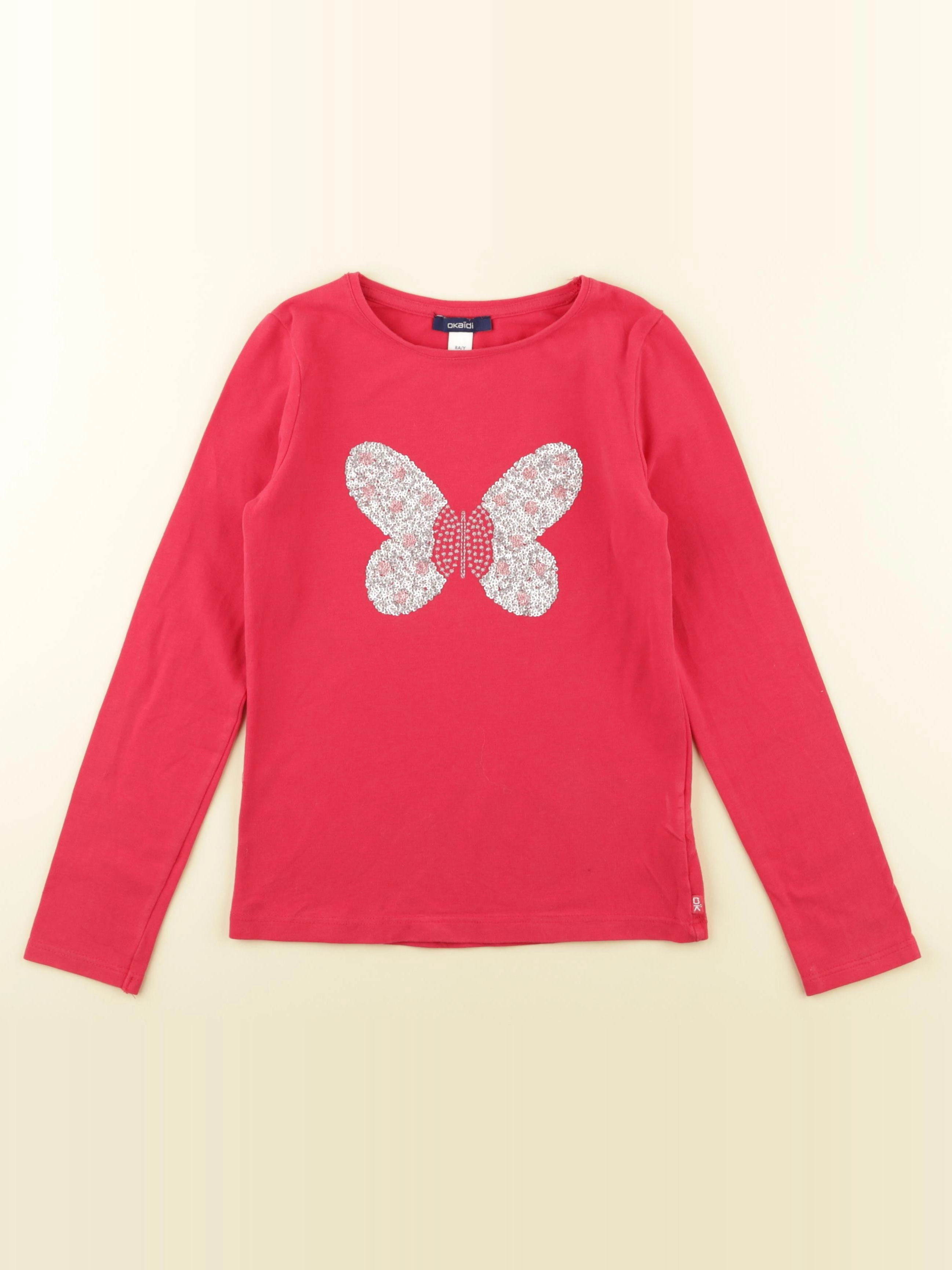 Okaidi - tee-shirt rose - 8 ans