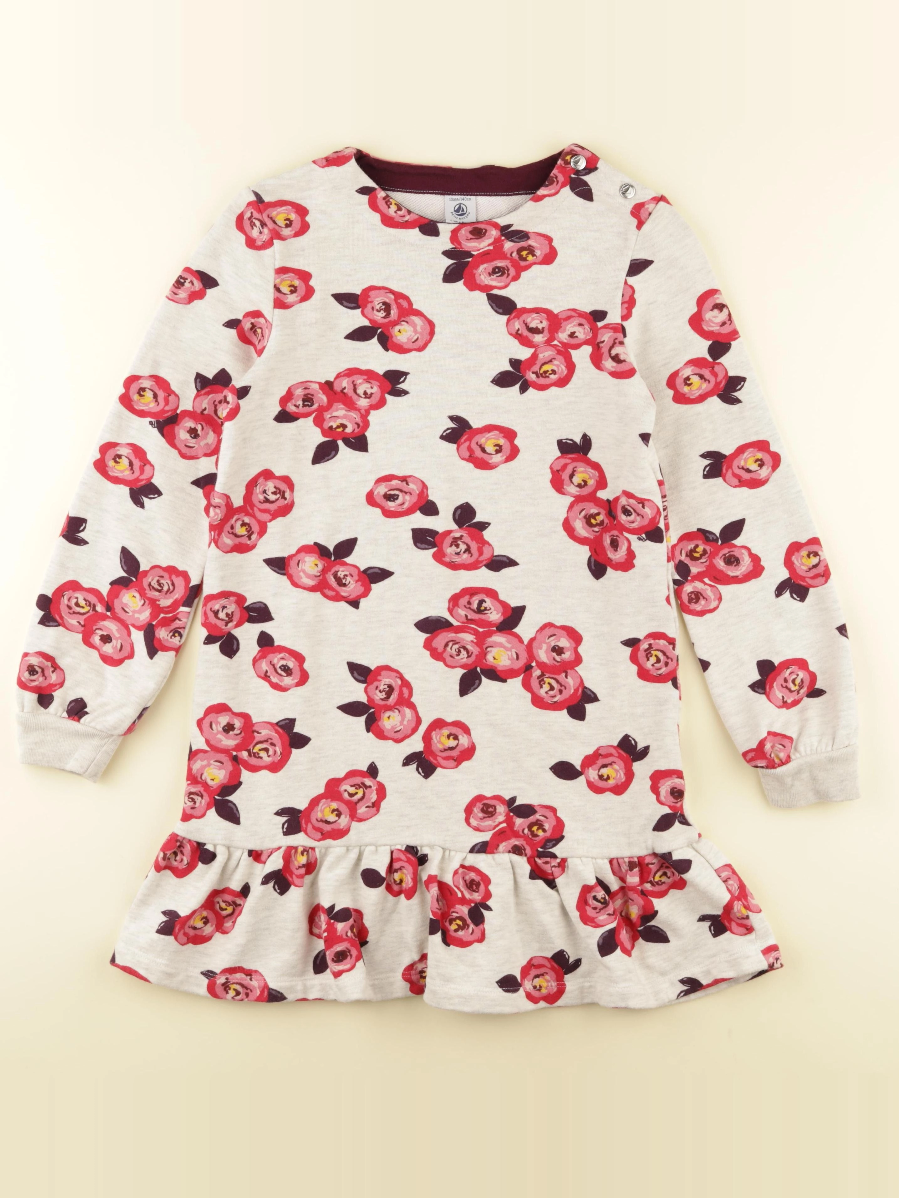 Petit Bateau - robe beige - 10 ans