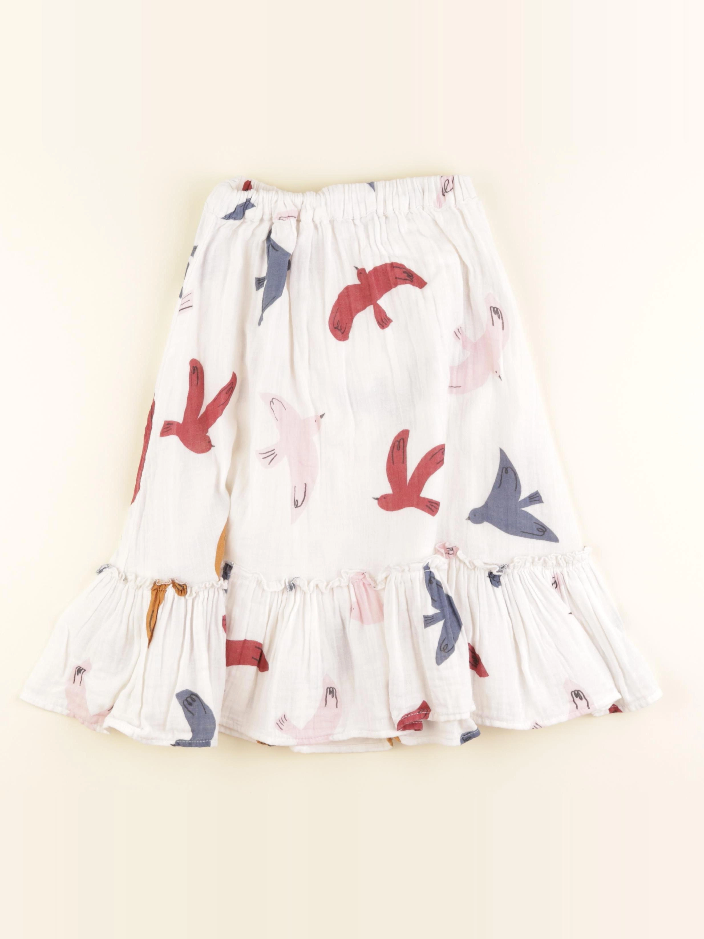 Monoprix - jupe blanc, bleu, rouge - 6 ans