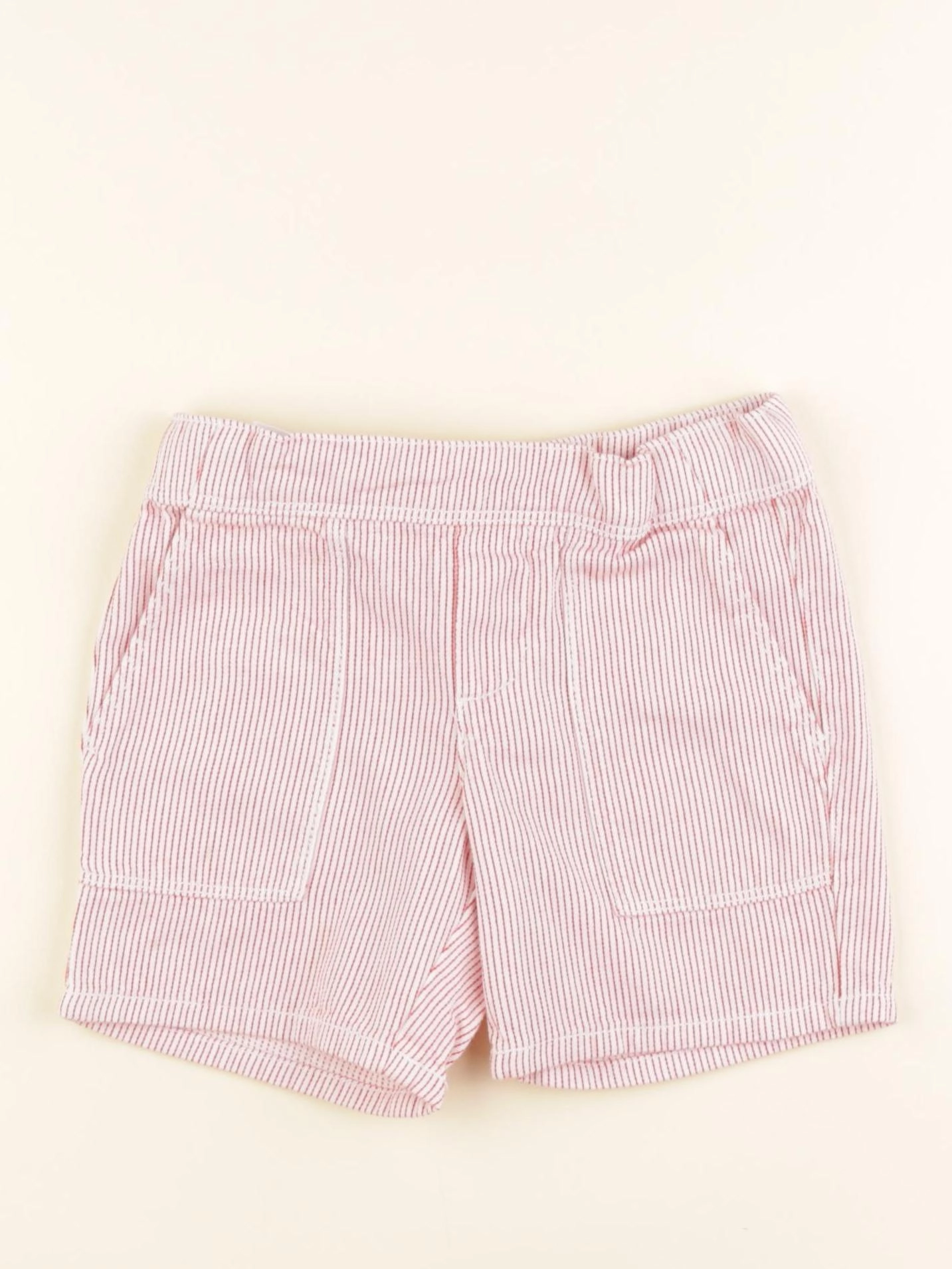 Jacadi - short blanc, rouge - 3 ans
