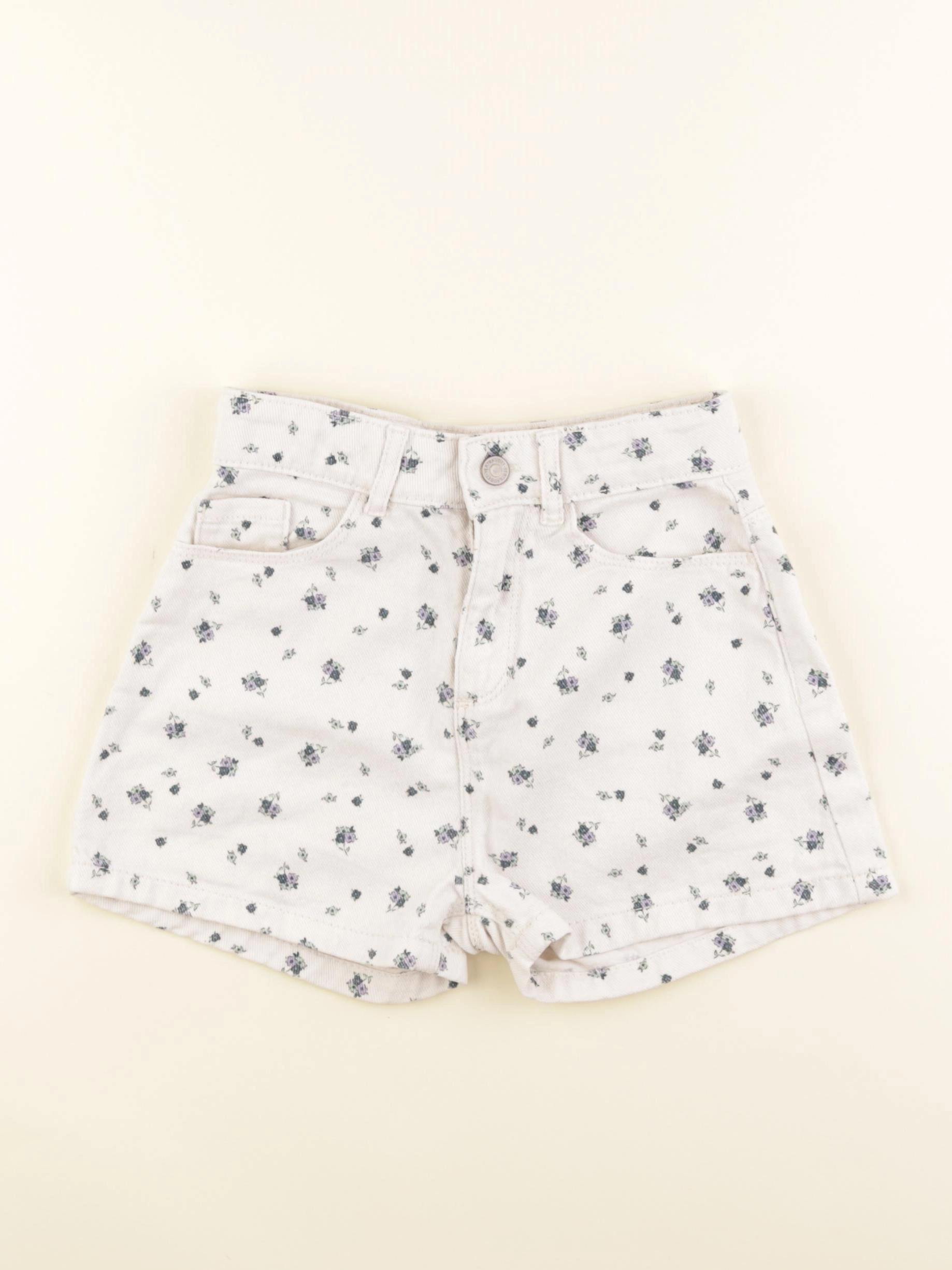 Vertbaudet - short blanc, violet, vert - 8 ans