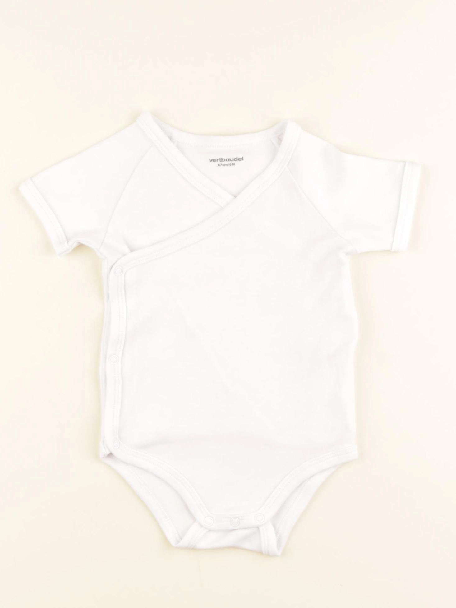 Vertbaudet - body blanc - 6 mois