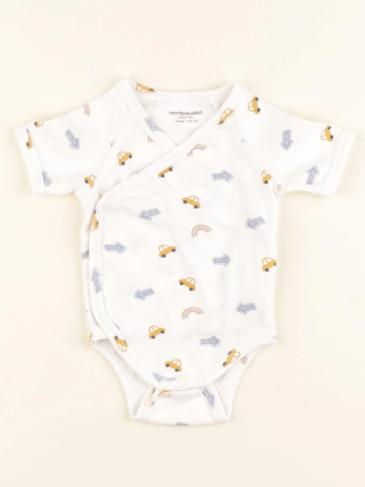 Vertbaudet - body beige - 1 mois