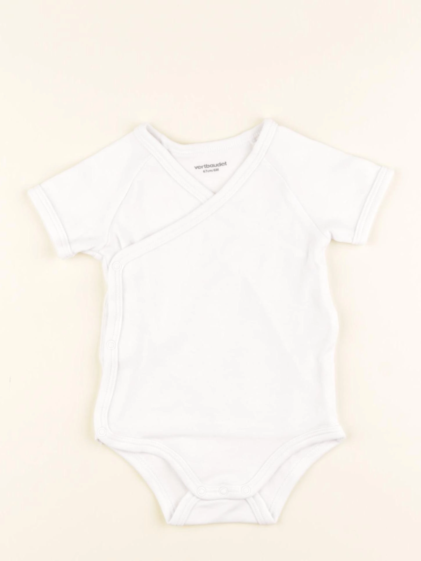 Vertbaudet - body blanc - 6 mois