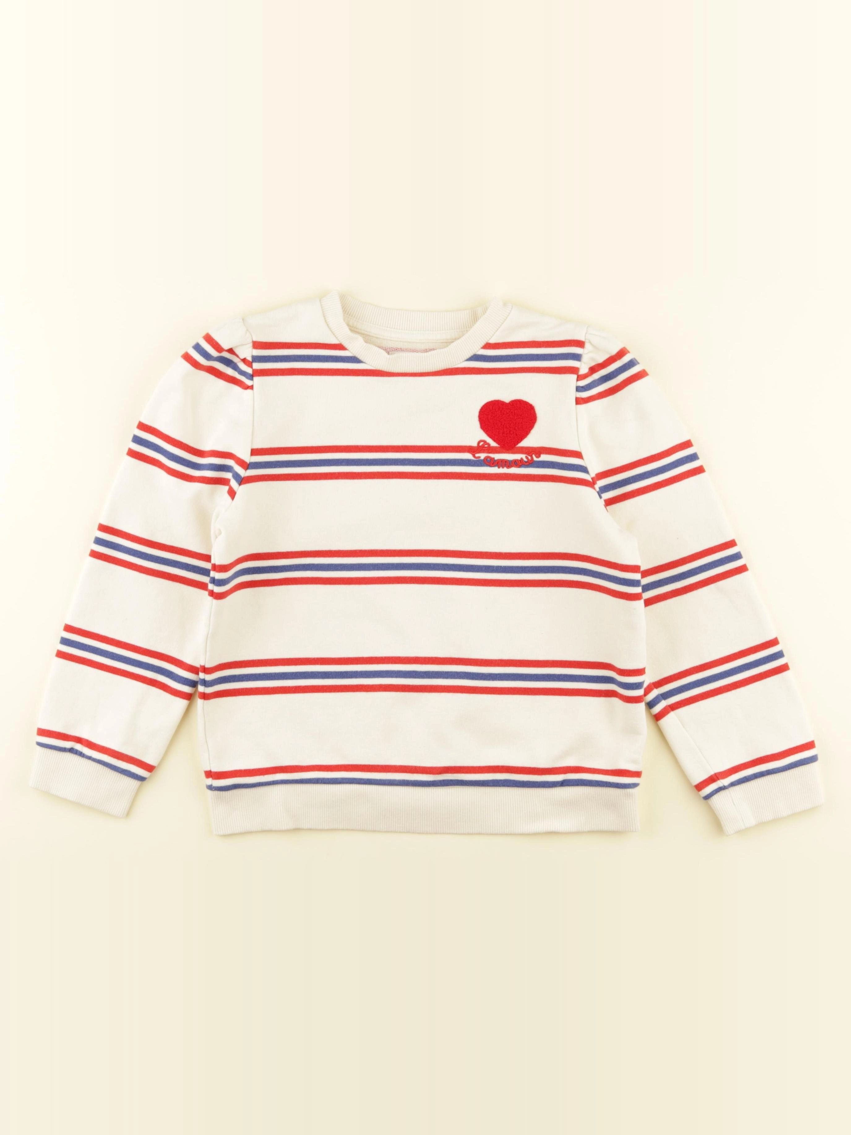 Monoprix - sweat beige - 8 ans