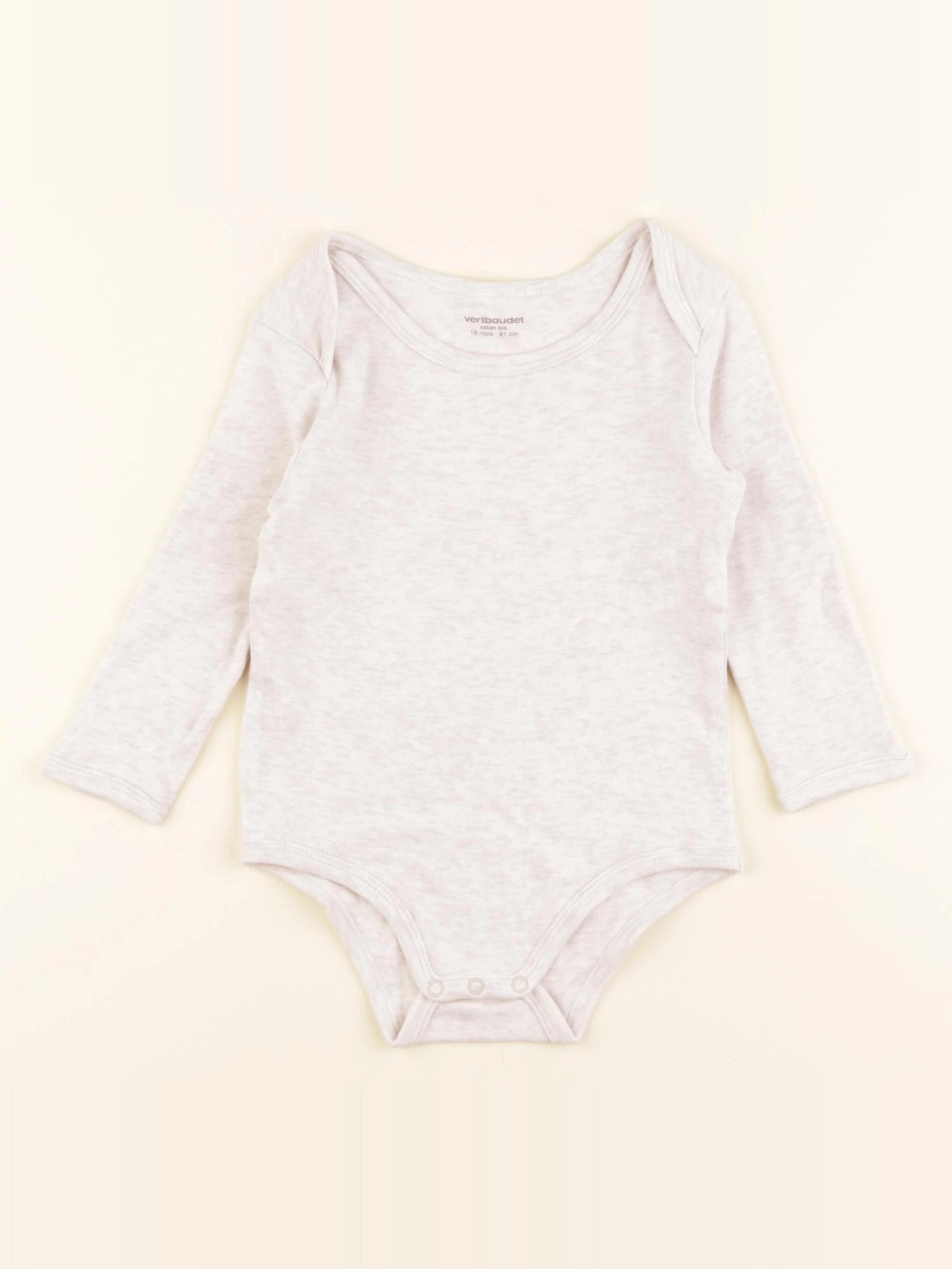 Vertbaudet - body beige - 18 mois