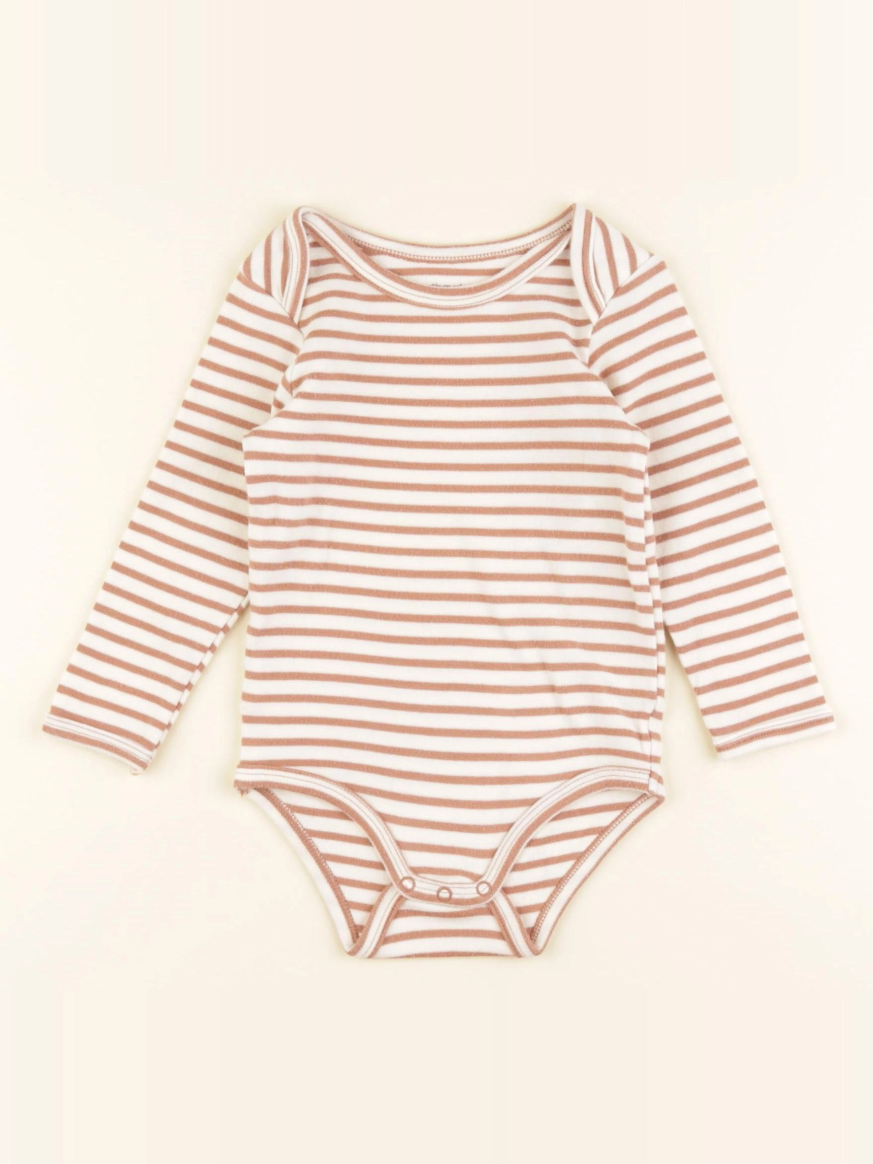 Vertbaudet - body beige, marron - 18 mois