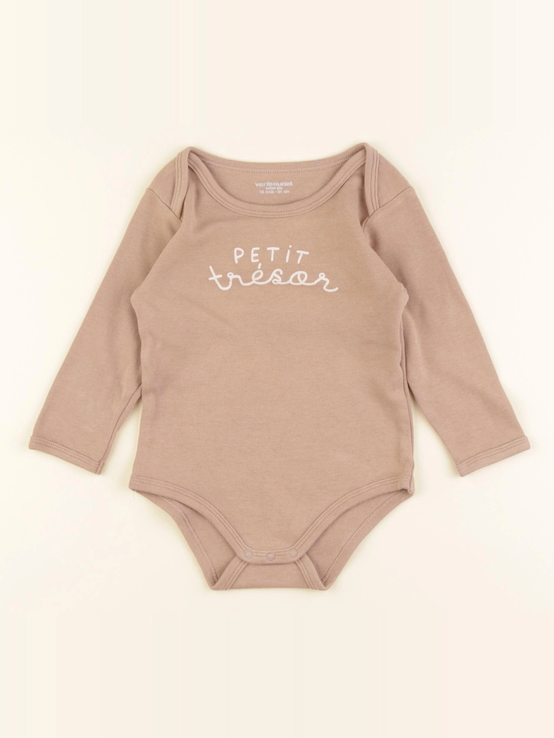 Vertbaudet - body marron - 18 mois