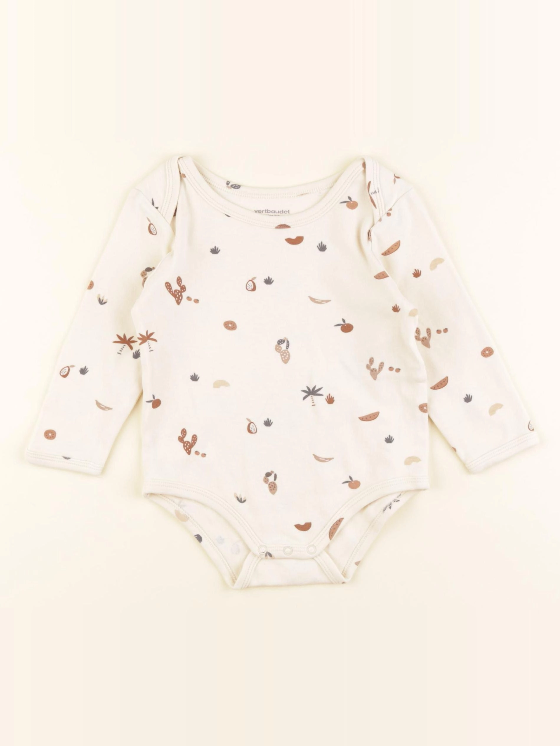 Vertbaudet - body beige - 18 mois