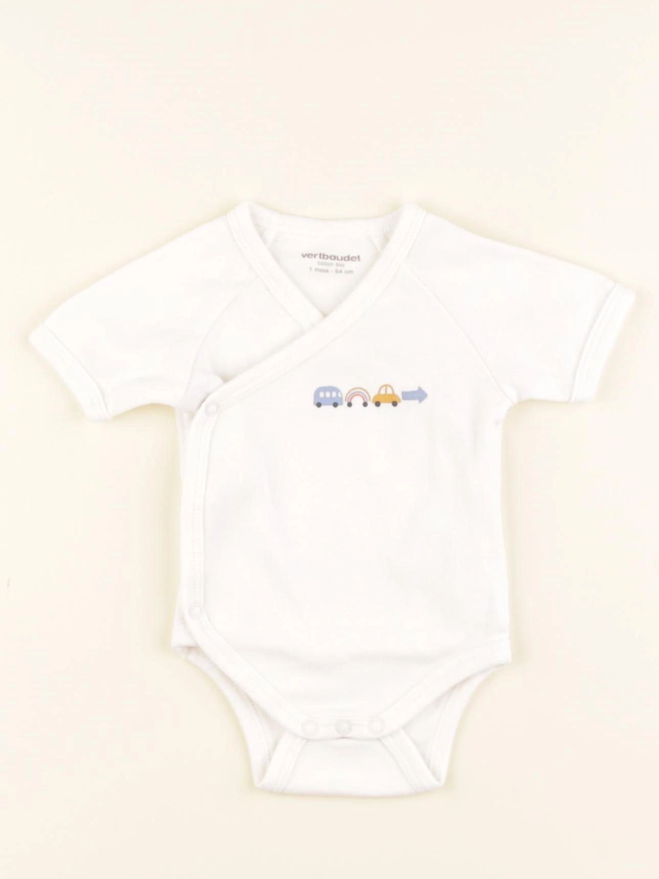 Vertbaudet - body blanc - 1 mois