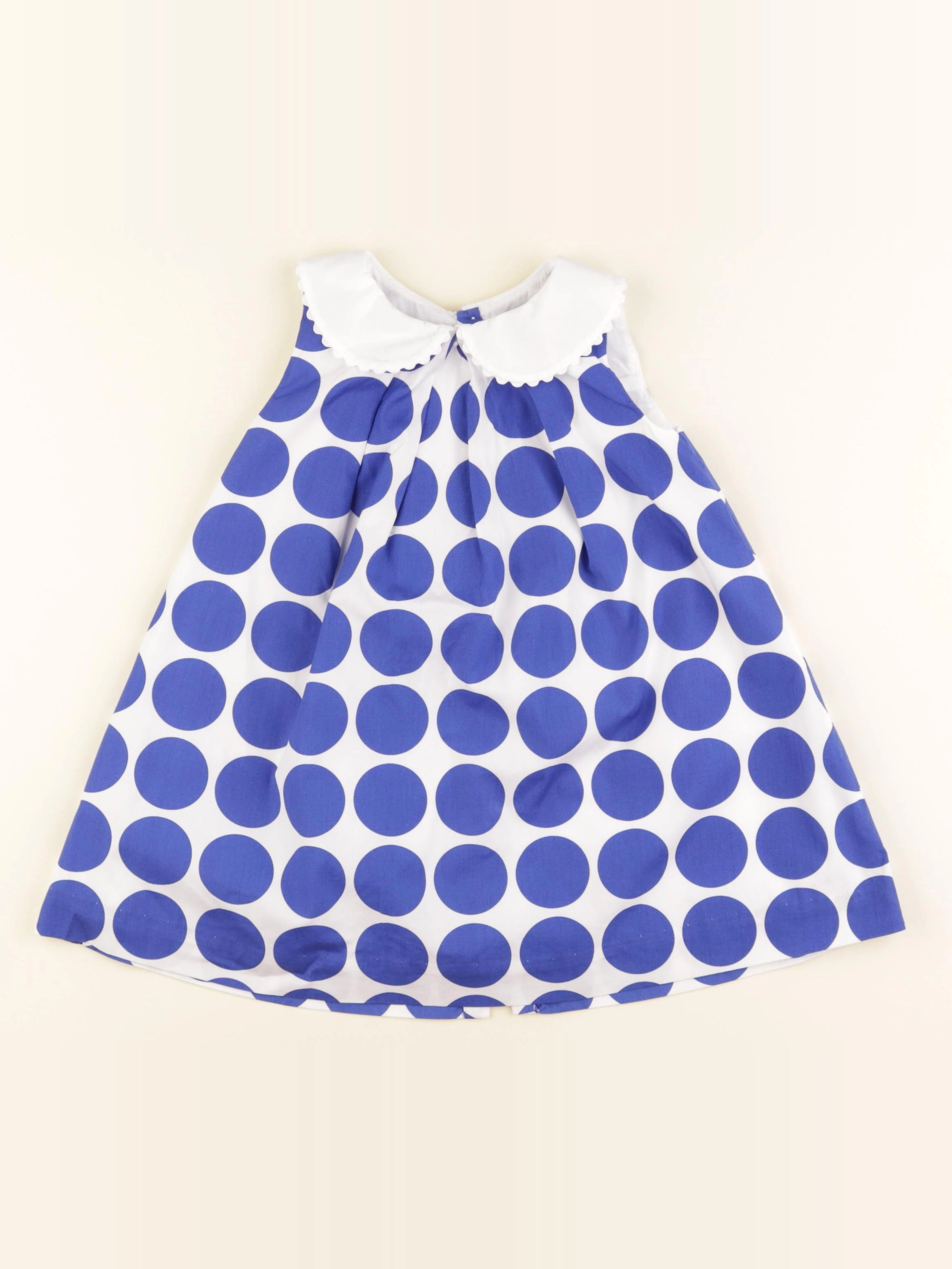 Jacadi - robe blanc, bleu - 36 mois