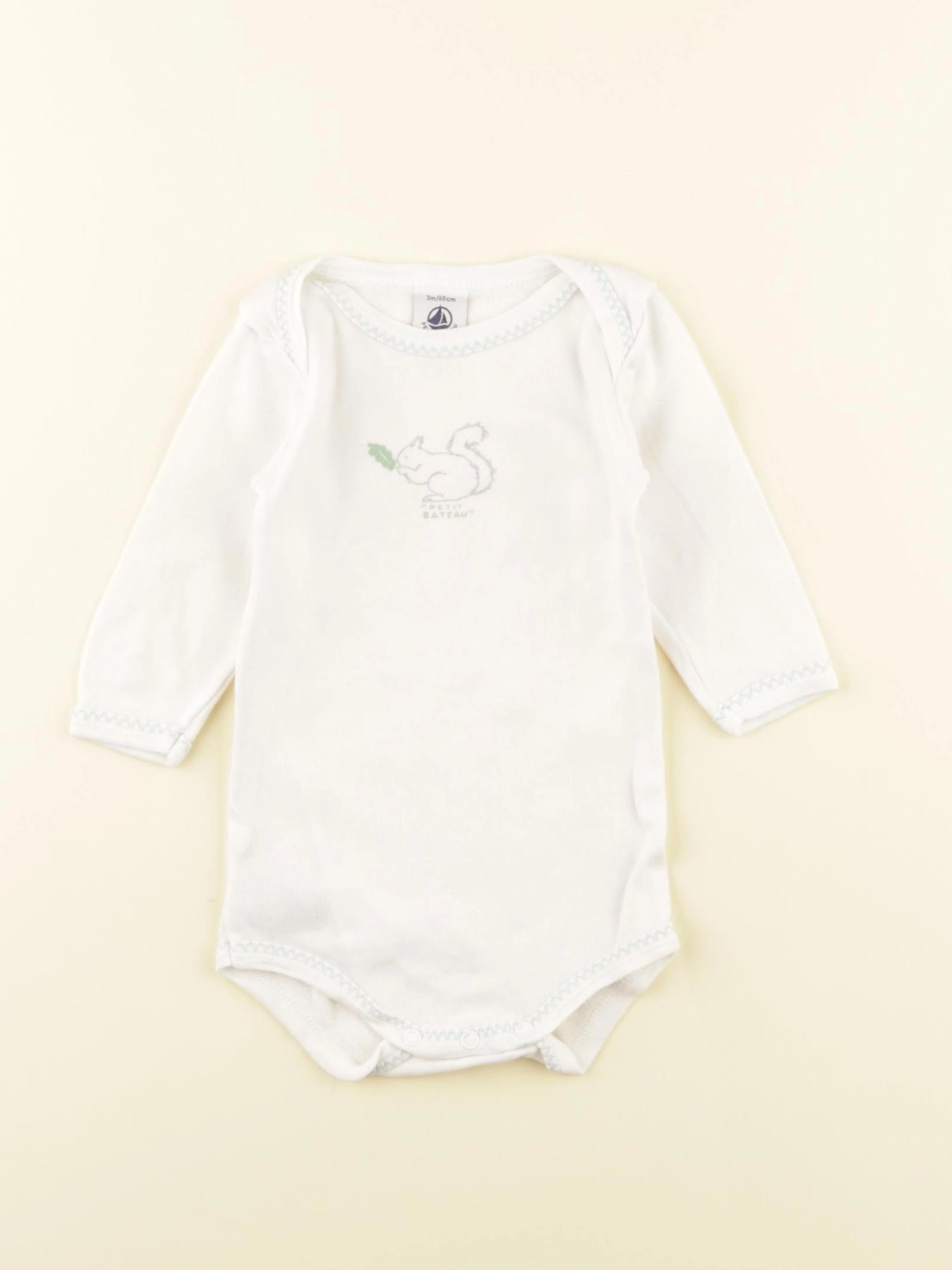 Petit Bateau - body blanc - 3 mois