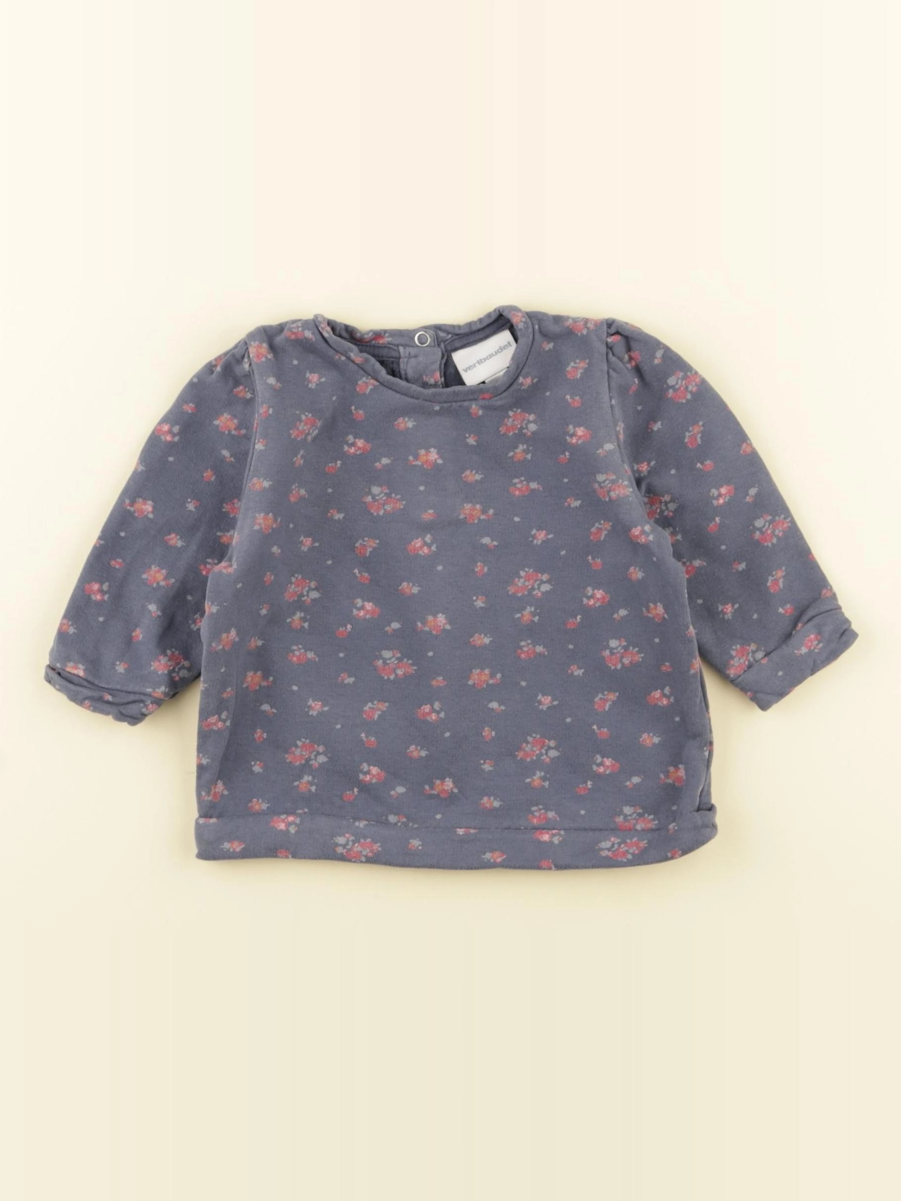 Vertbaudet - sweat bleu - 6 mois