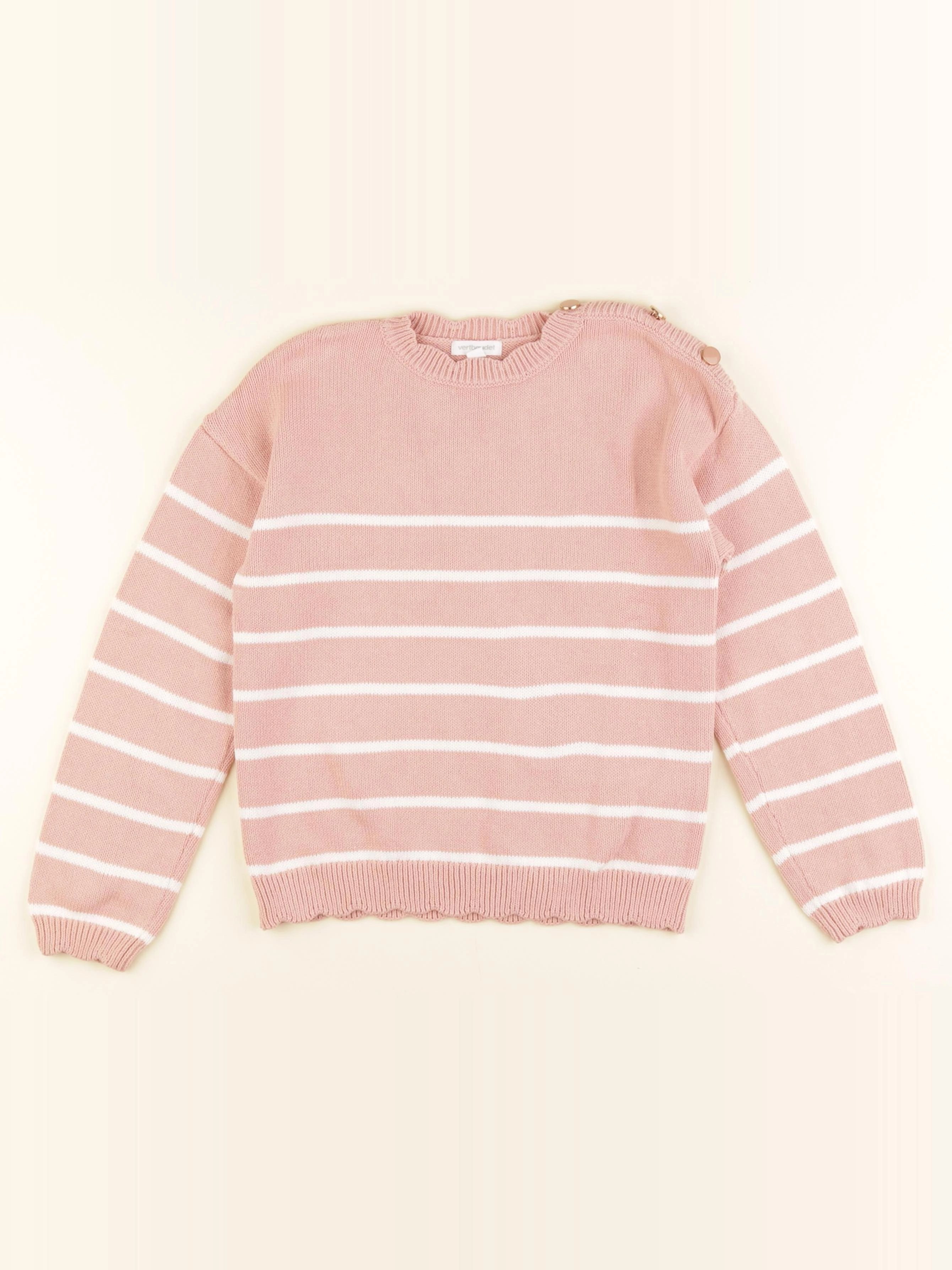 Vertbaudet - pull rose - 8 ans