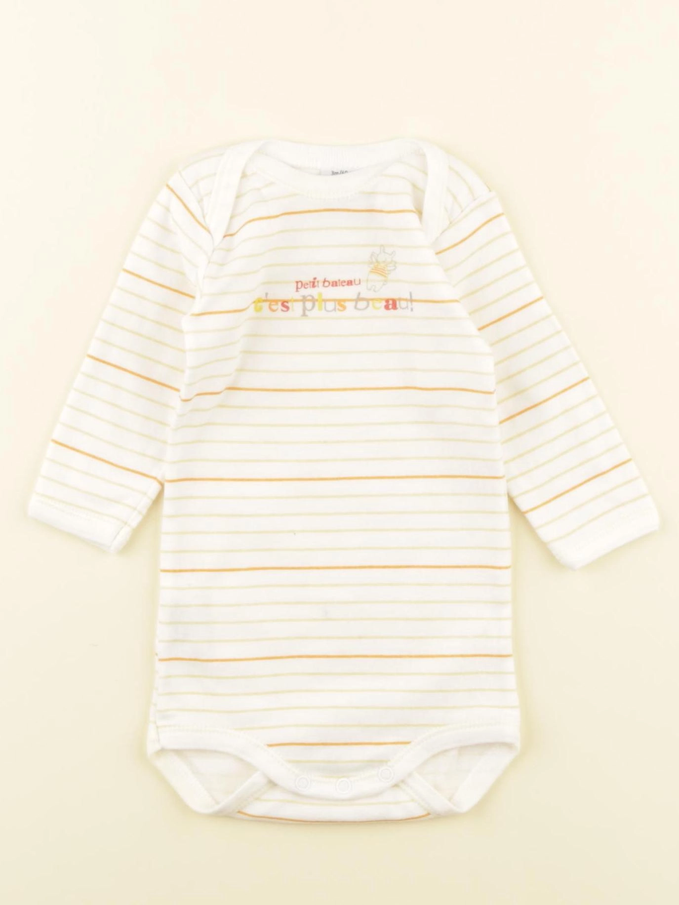 Petit Bateau - body jaune - 3 mois