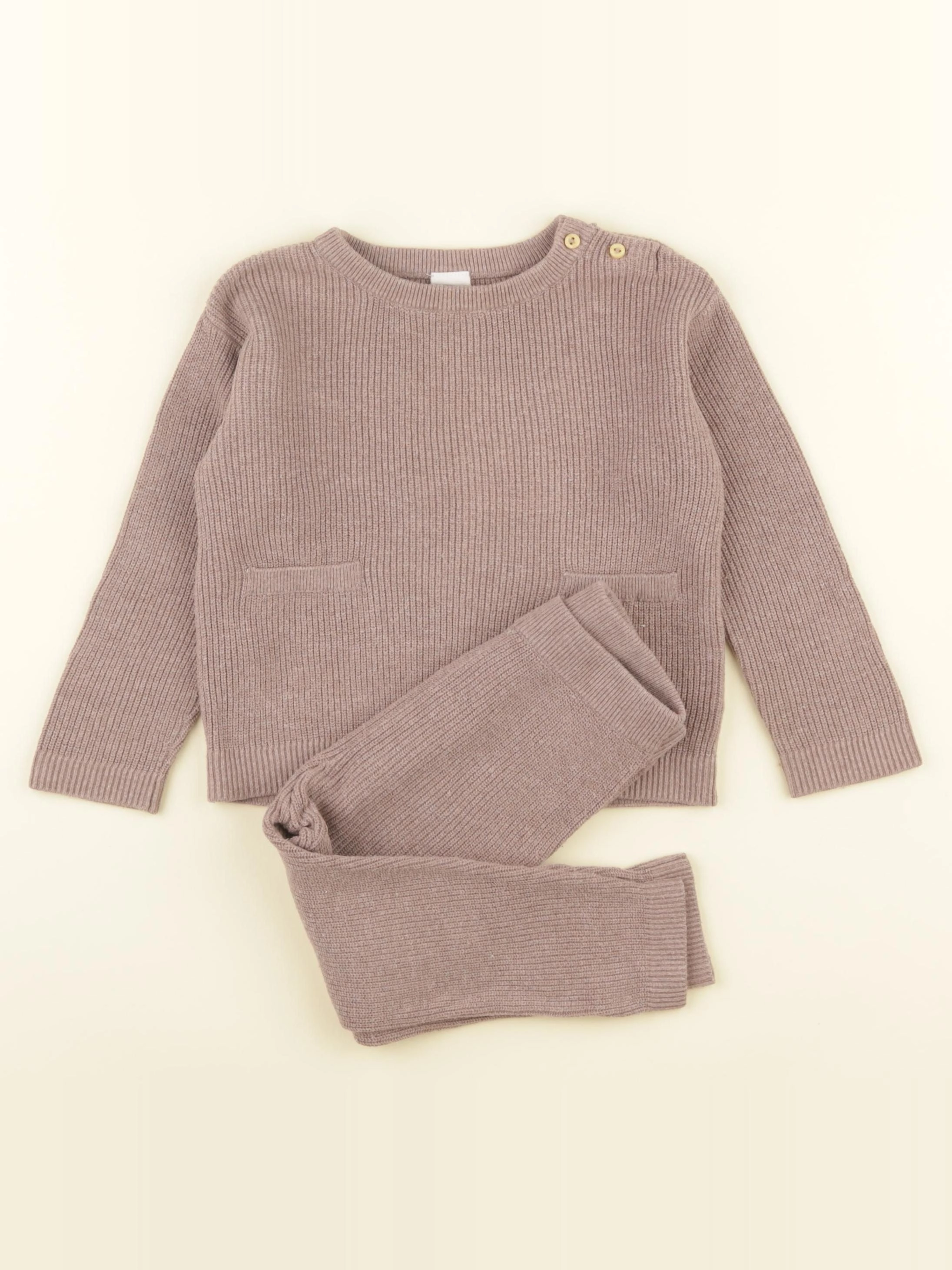 H&M - ensemble marron - 12/18 mois