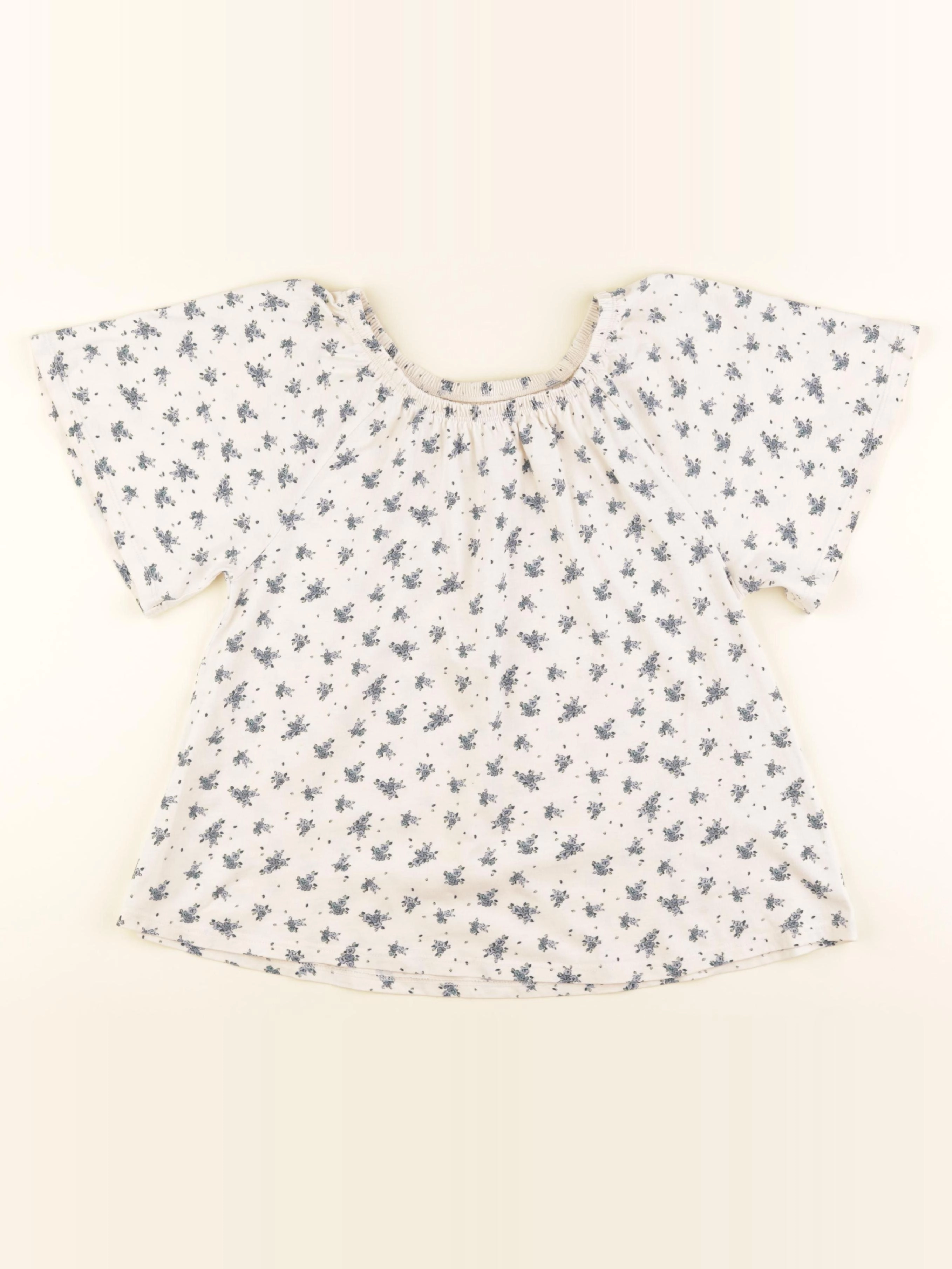 Vertbaudet - tee-shirt beige, bleu - 10 ans