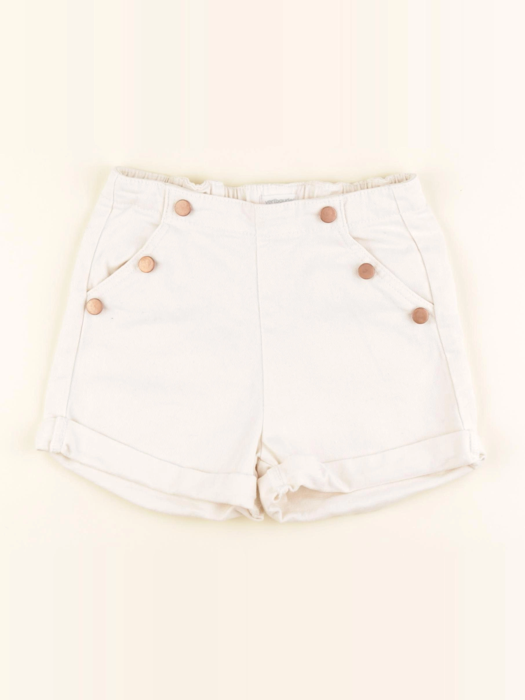 Vertbaudet - short beige - 8 ans
