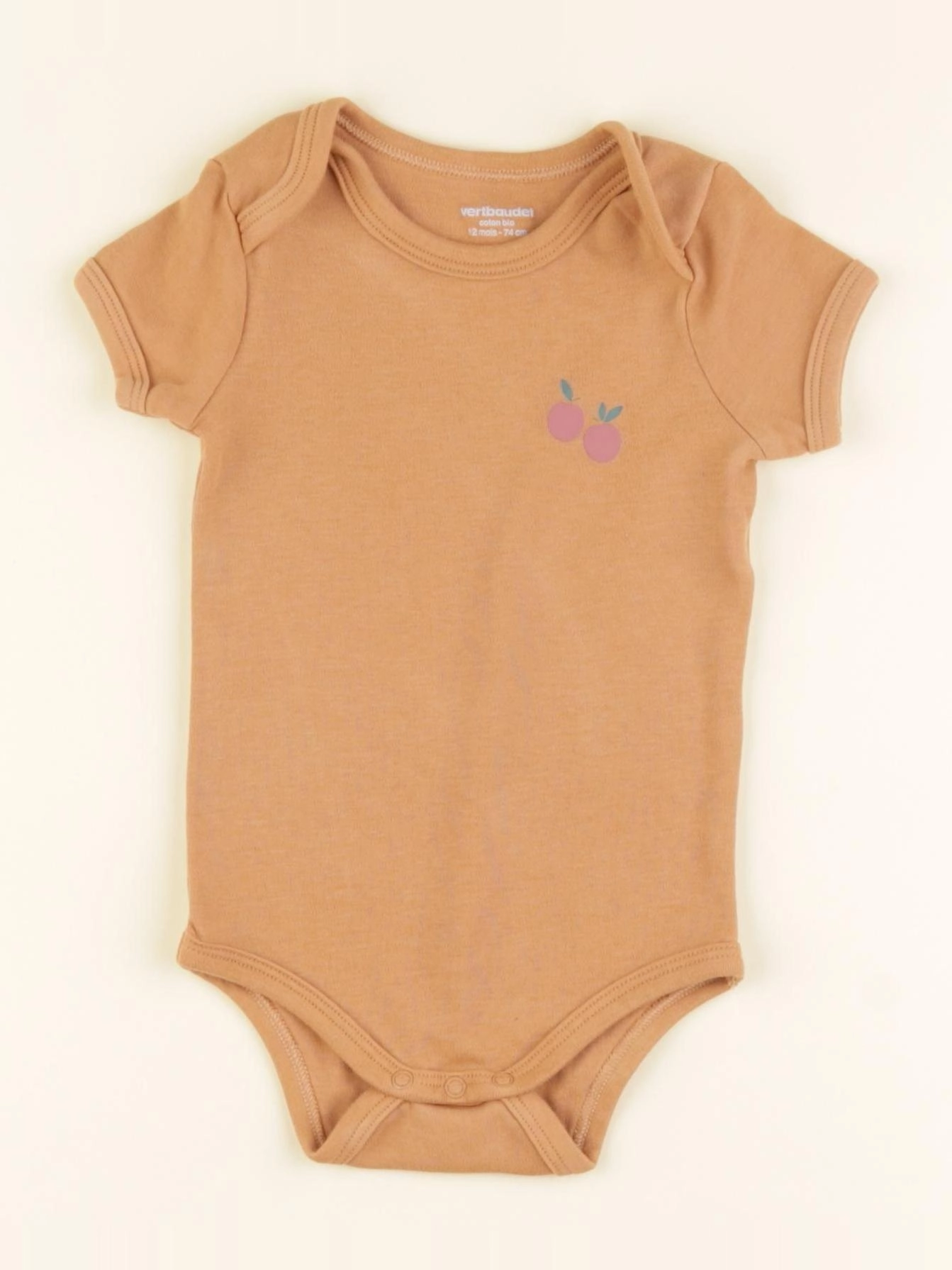 Vertbaudet - body marron - 12 mois