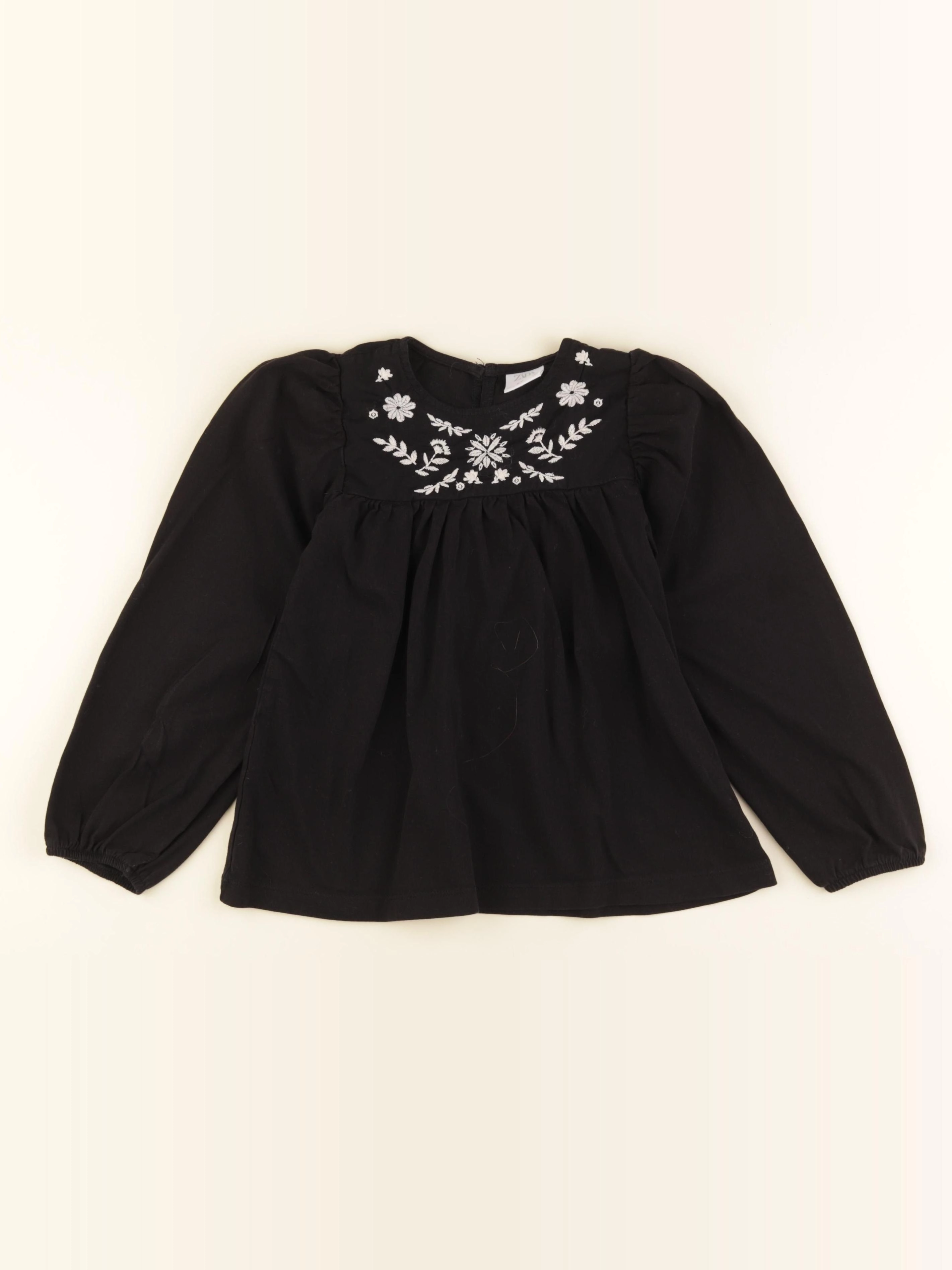 Zara - blouse noir, blanc - 8/9 ans