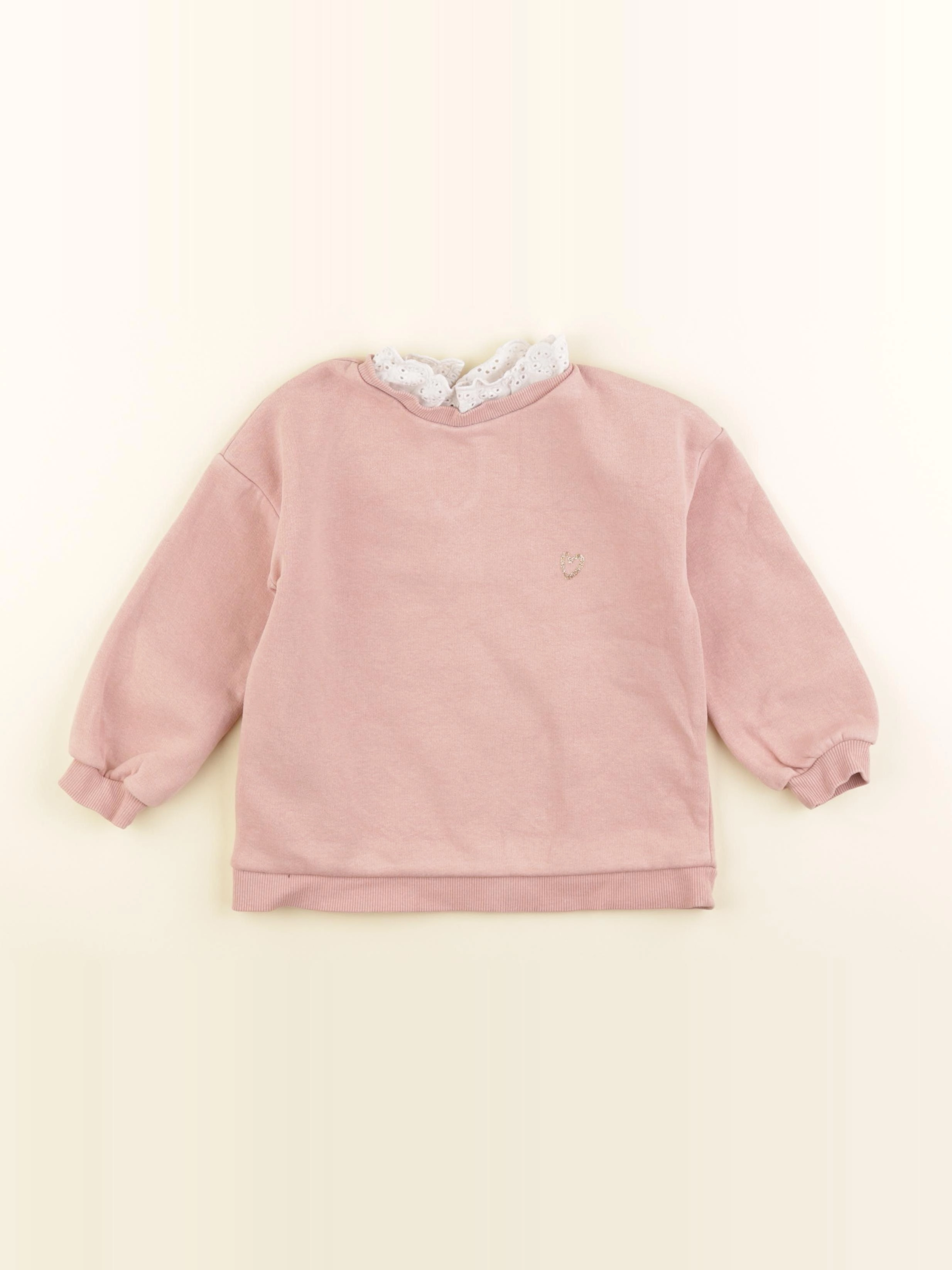 Vertbaudet - sweat rose - 3 ans