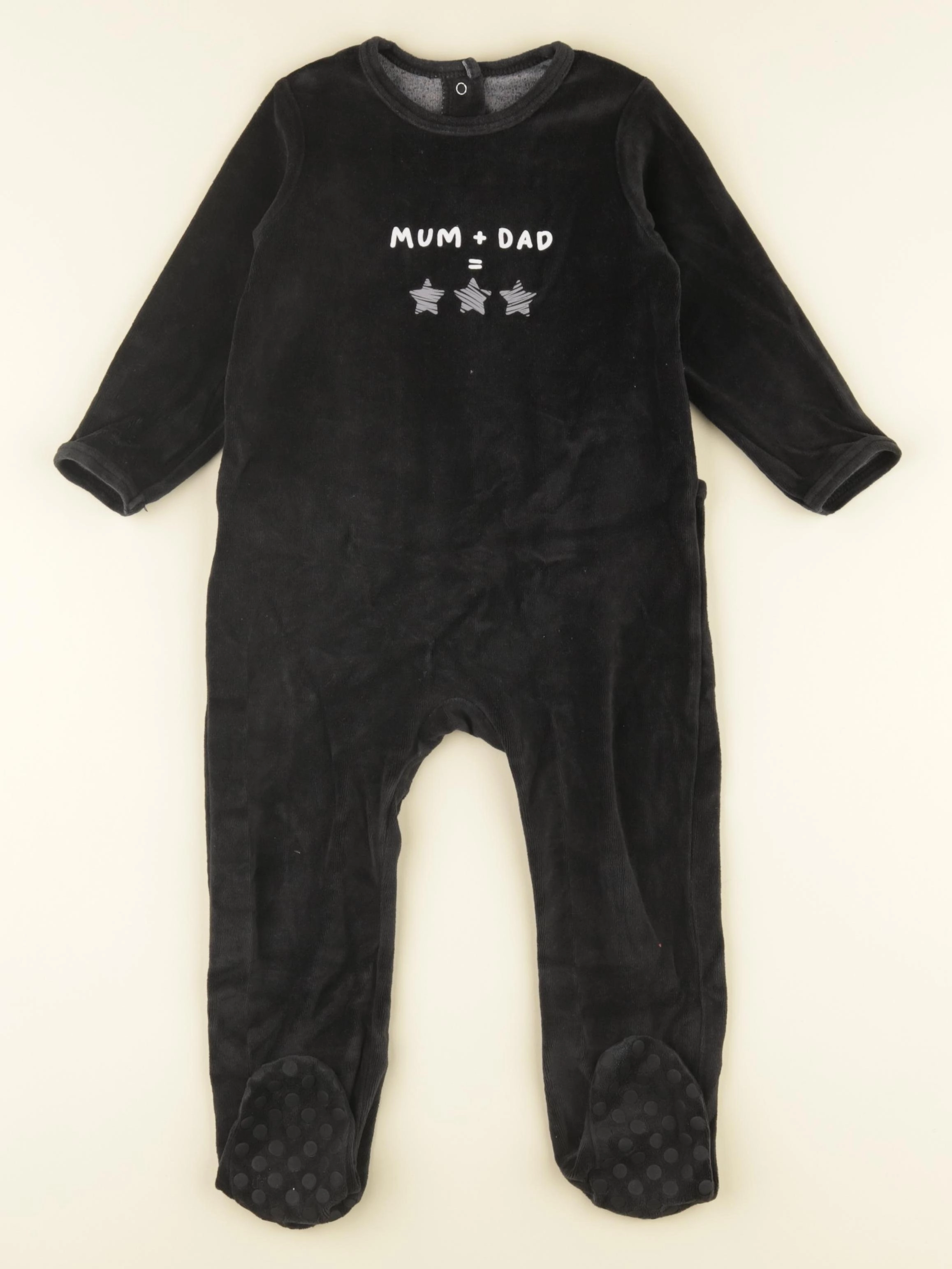 Vertbaudet - pyjama velours noir - 2 ans