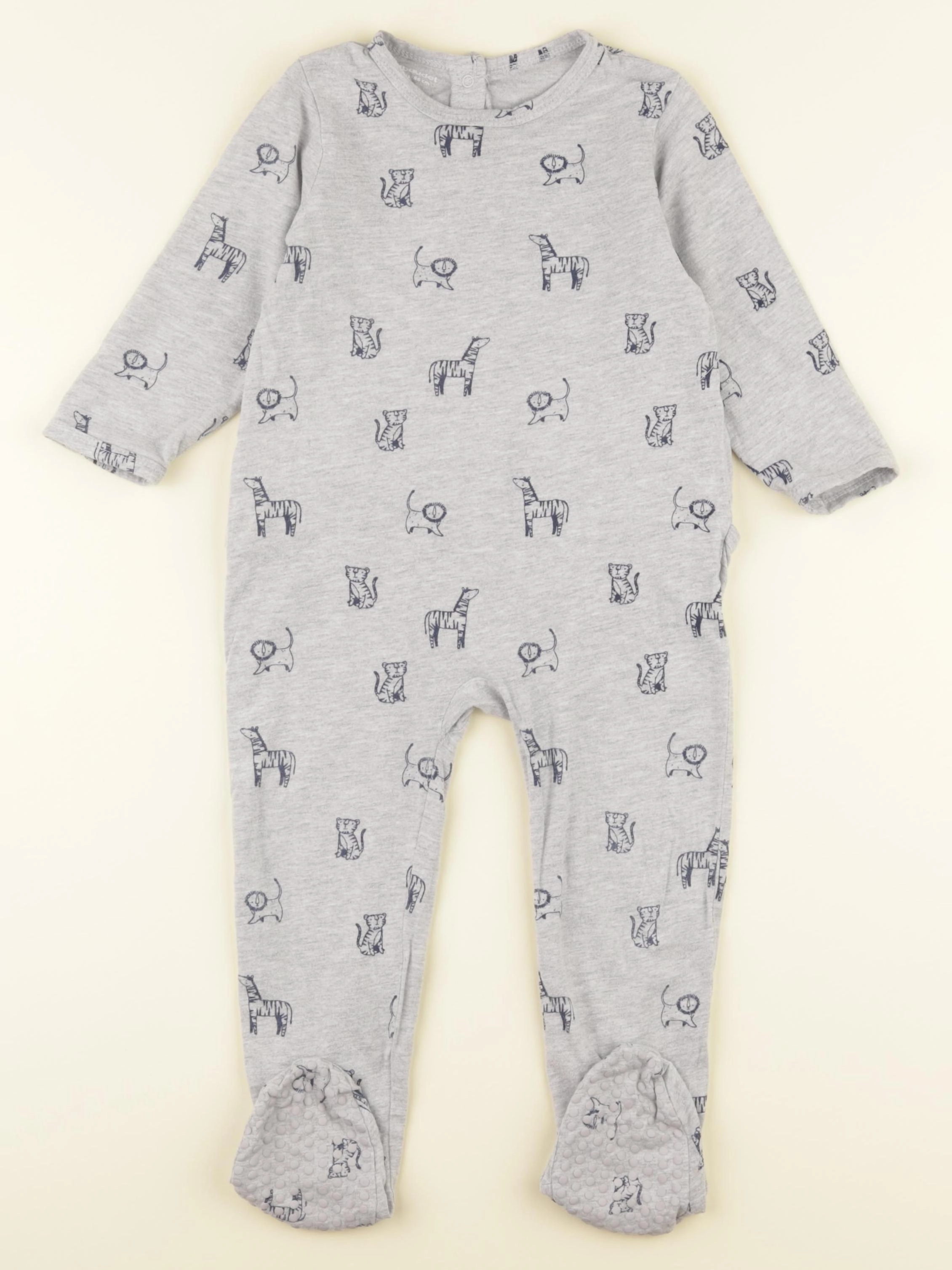 Vertbaudet - pyjama coton gris - 24 mois