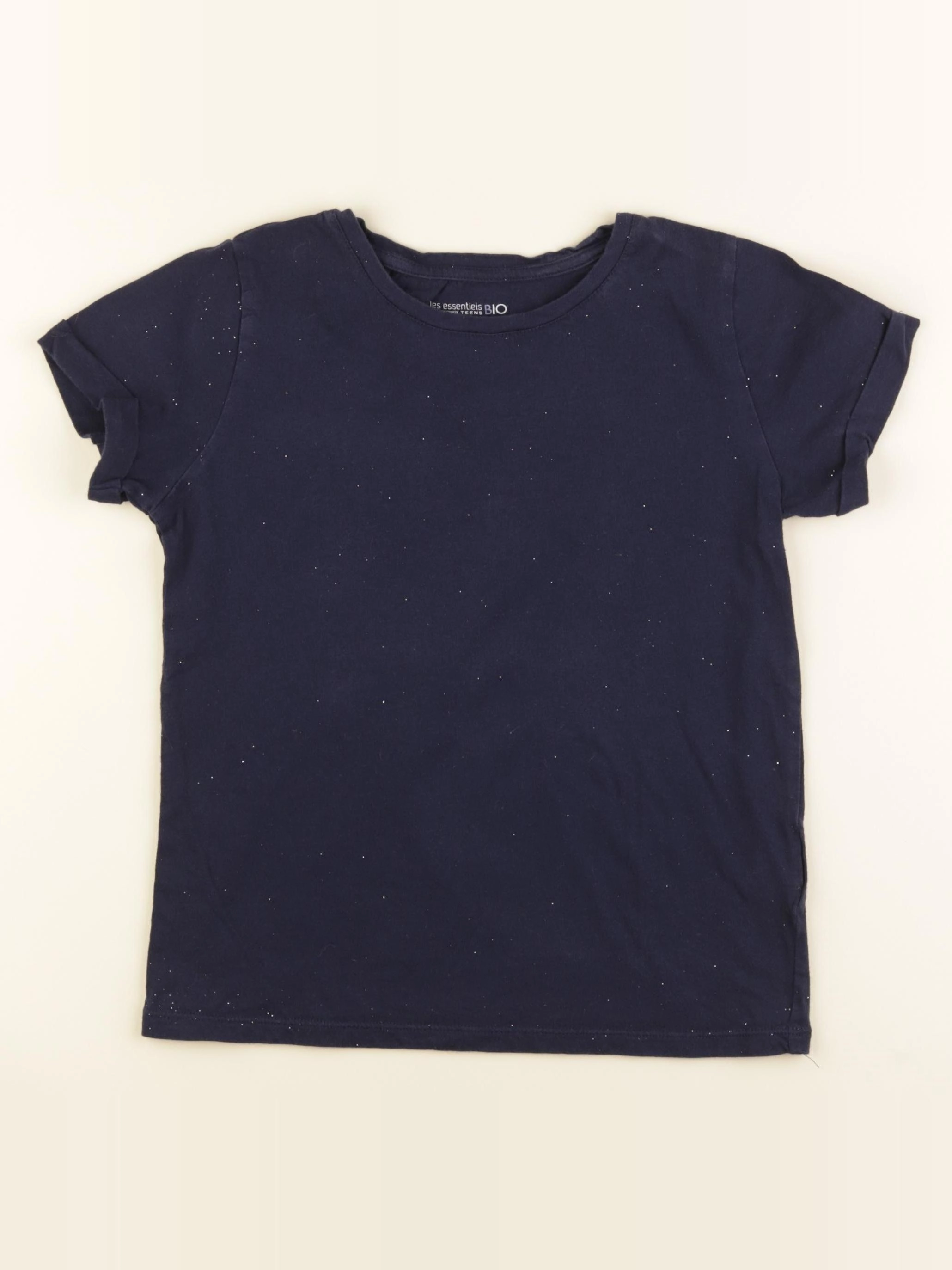 Monoprix - tee-shirt bleu, argent - 10 ans