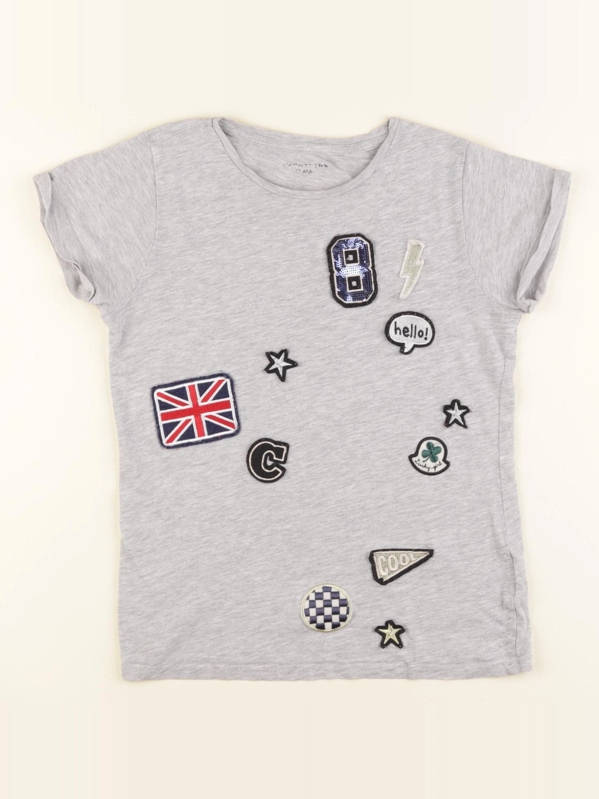 Monoprix - tee-shirt gris - 12 ans