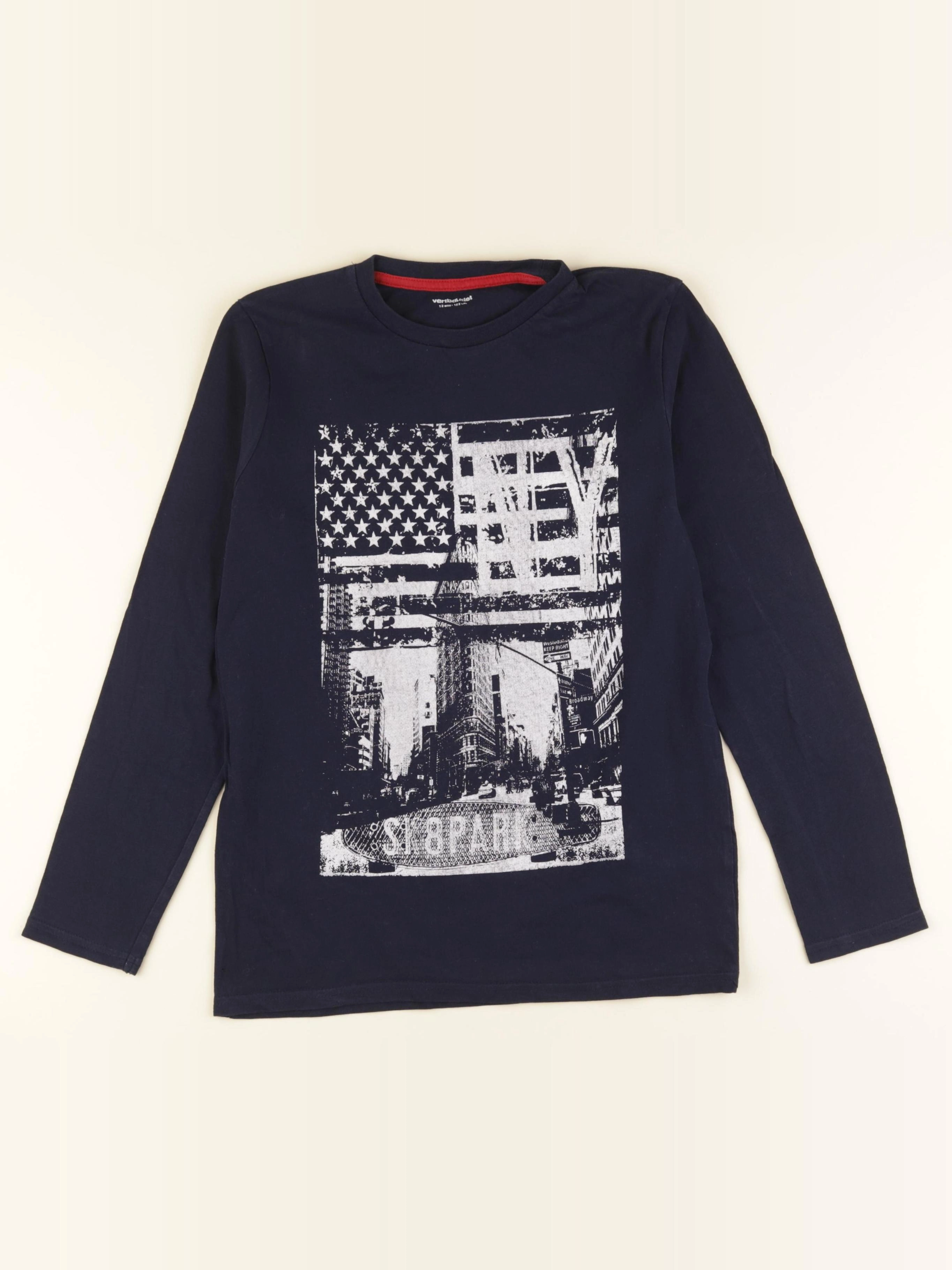 Vertbaudet - tee-shirt bleu - 12 ans