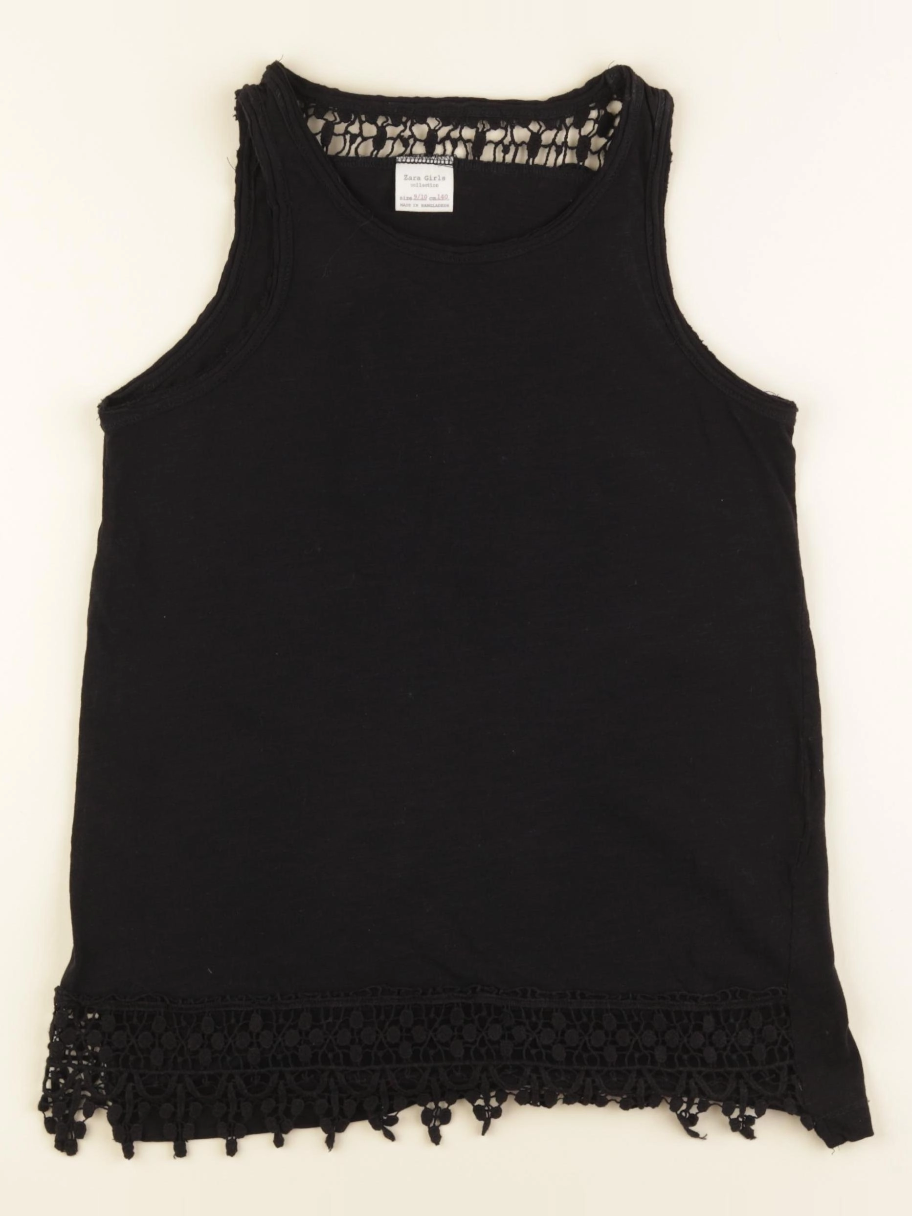 Zara - débardeur noir - 9/10 ans