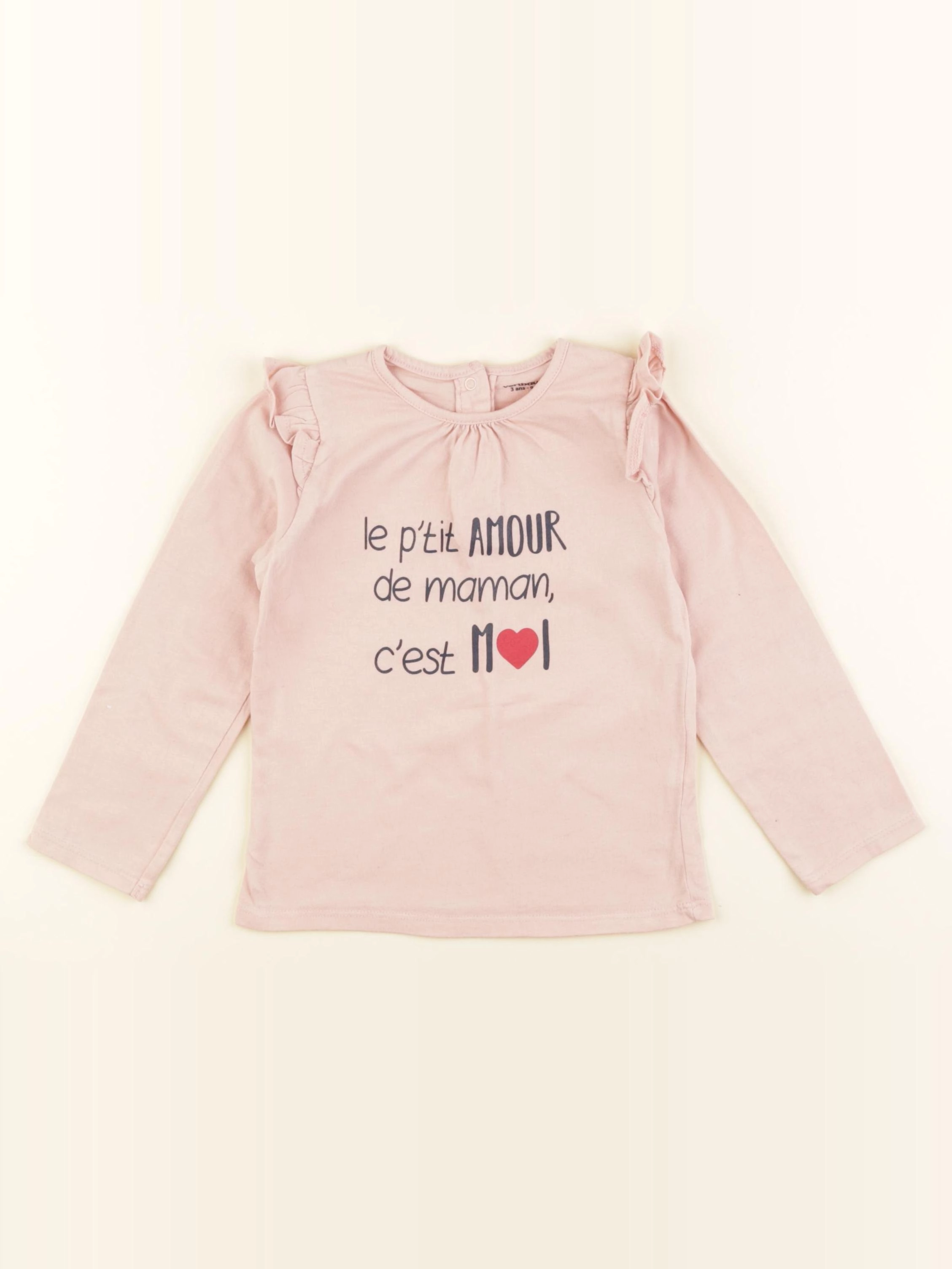 Vertbaudet - tee-shirt rose - 3 ans