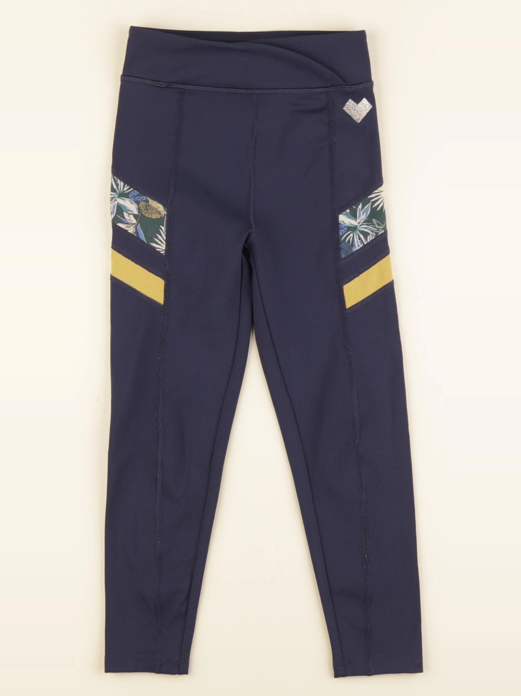 Vertbaudet - legging bleu, or - 6 ans