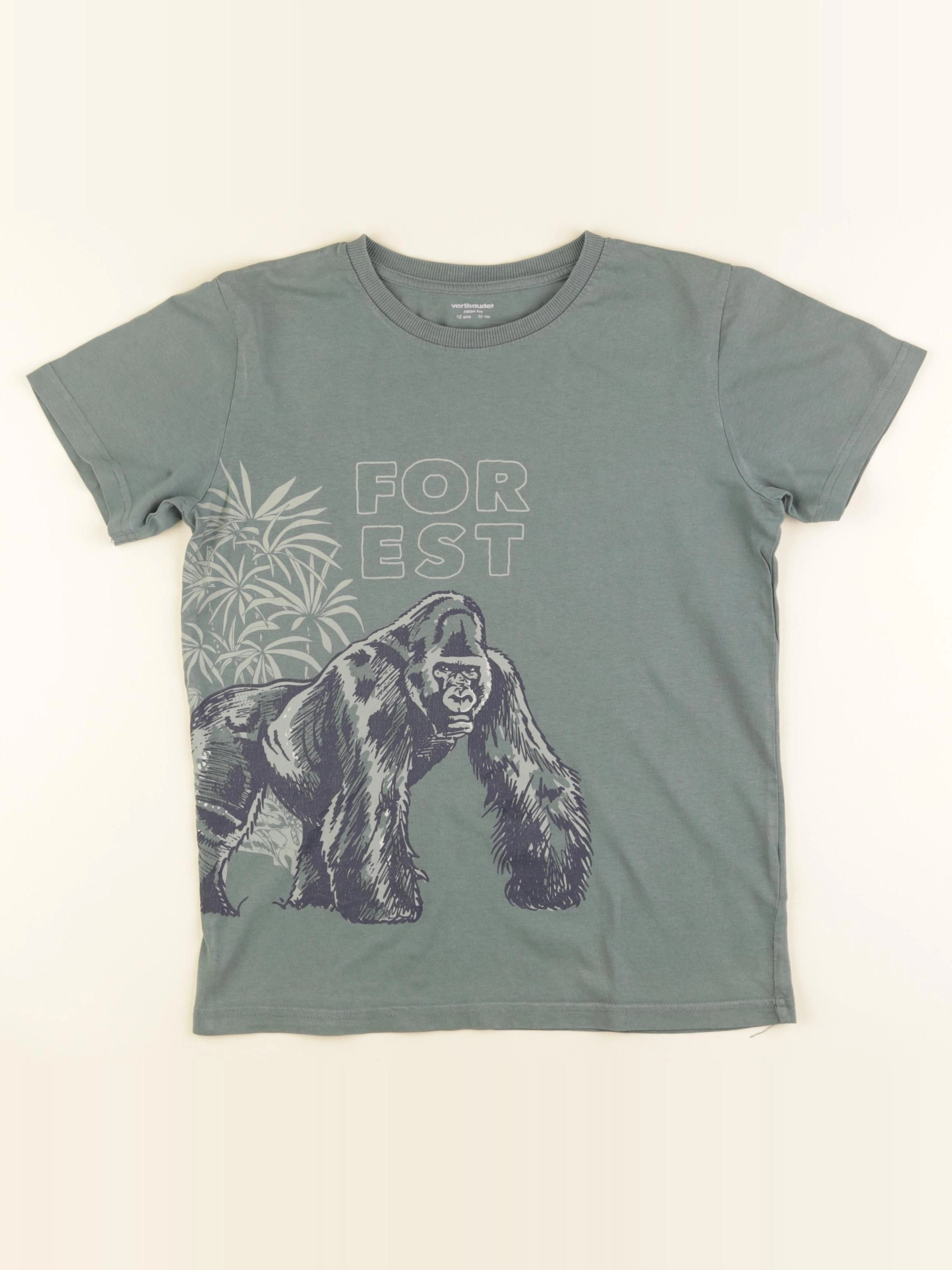 Vertbaudet - tee-shirt vert - 12 ans