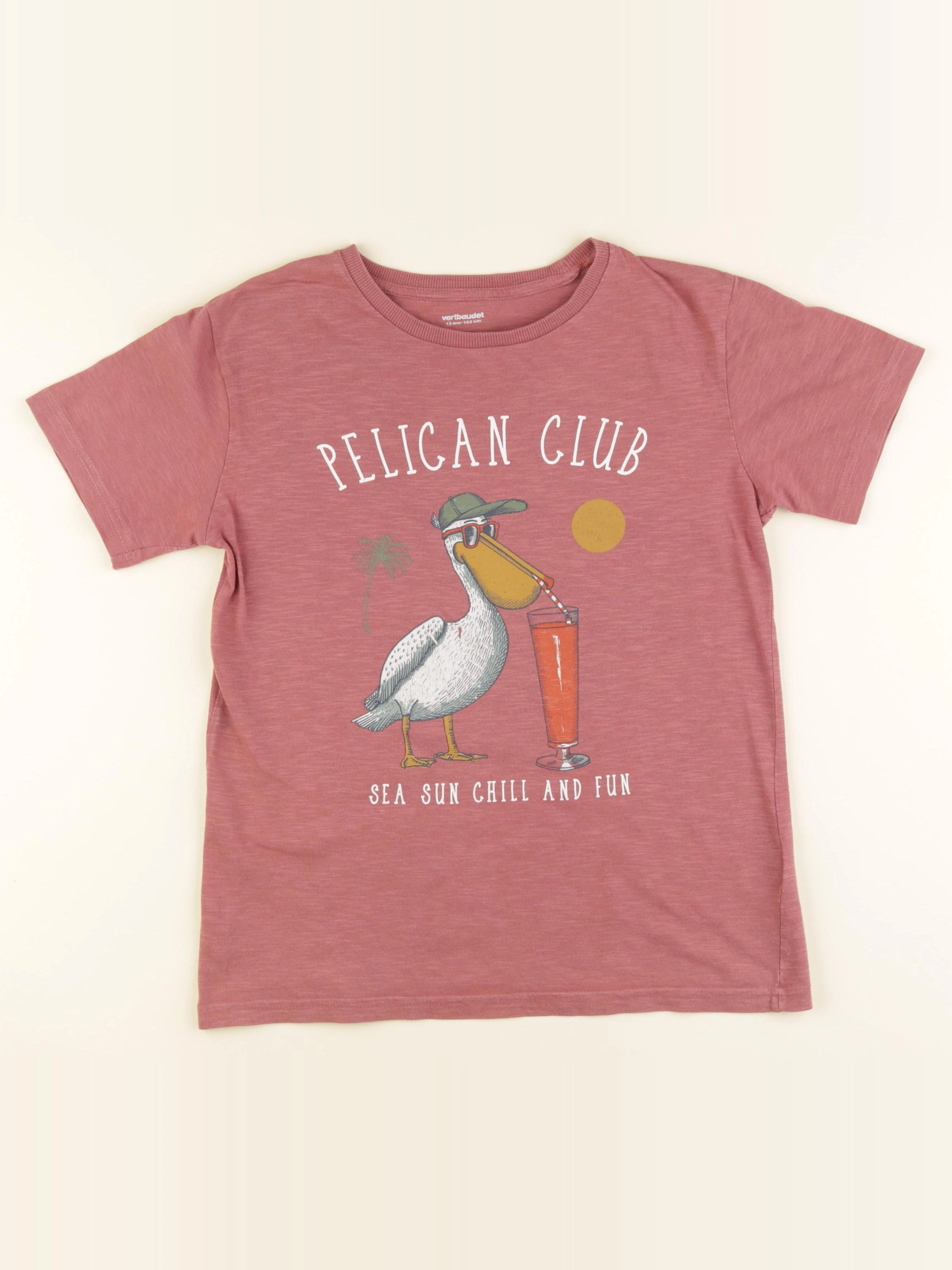 Vertbaudet - tee-shirt rouge - 12 ans