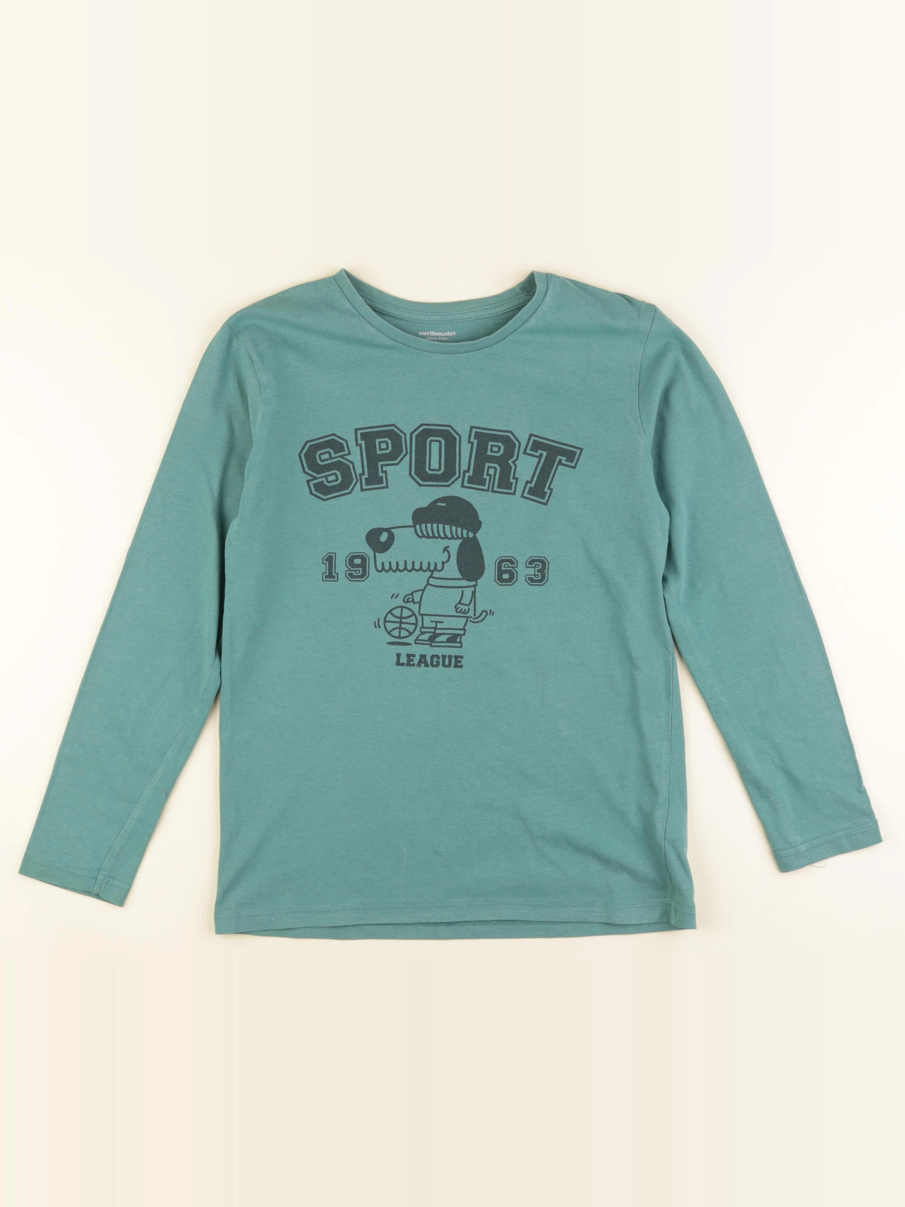 Vertbaudet - tee-shirt vert - 12 ans