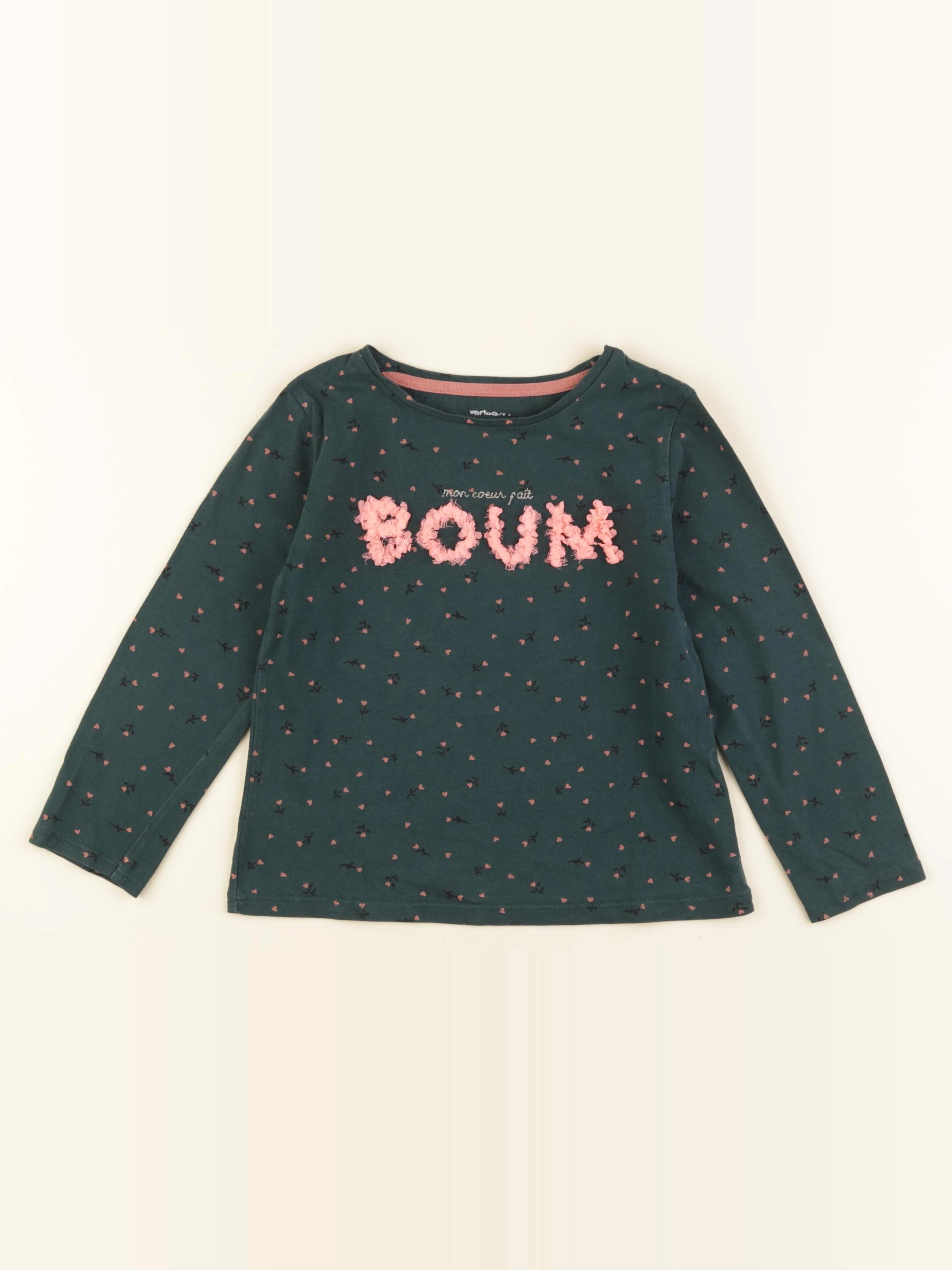 Vertbaudet - tee-shirt vert - 5 ans