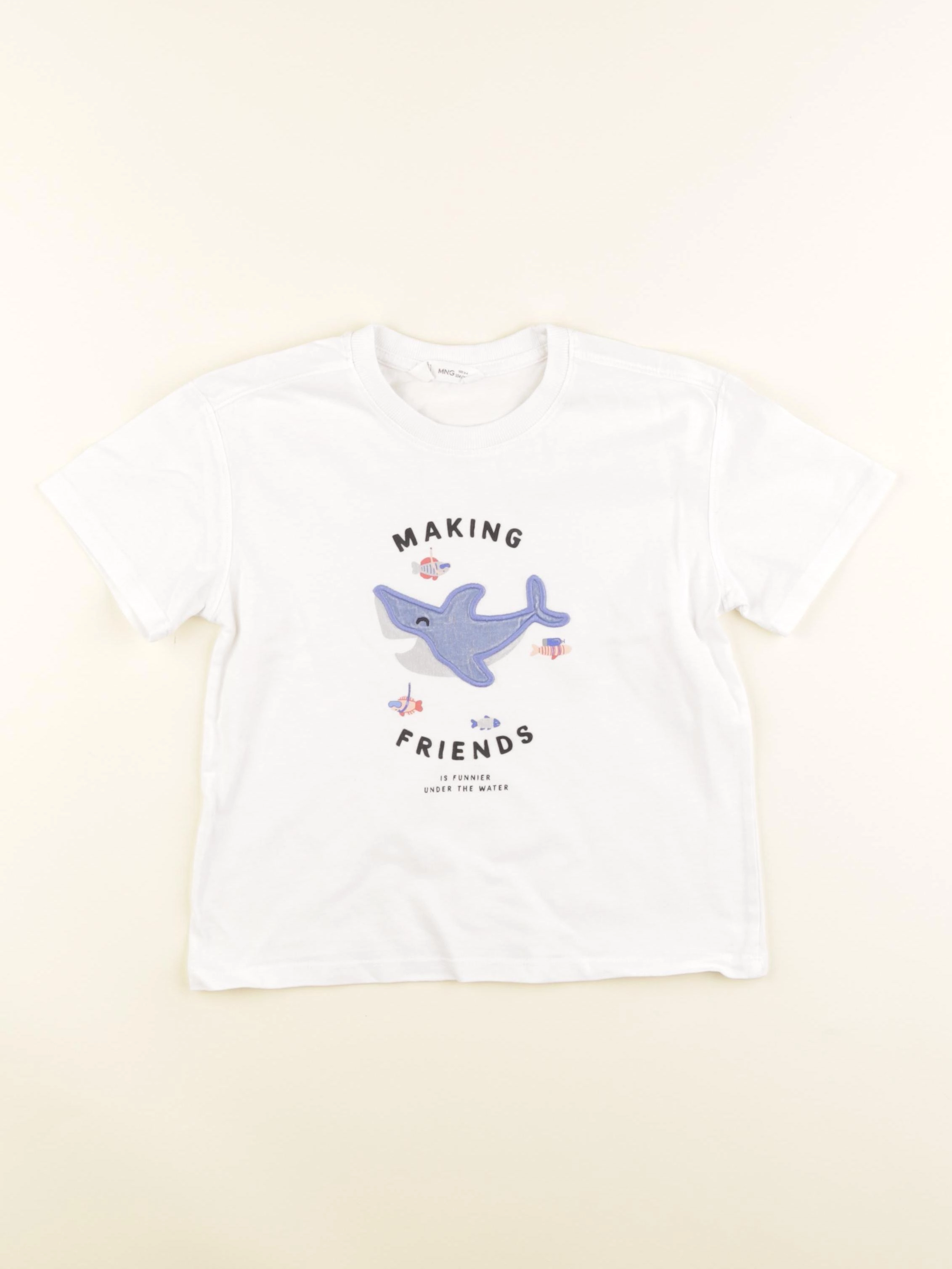 Mango - tee-shirt blanc - 3/4 ans